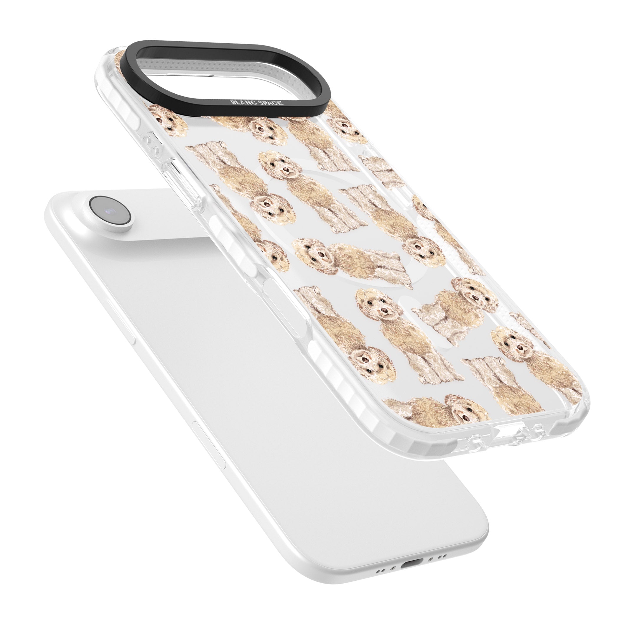 Cockapoo Patterned iPhone 17 Air Impact Pro Clear Phone Case Colours