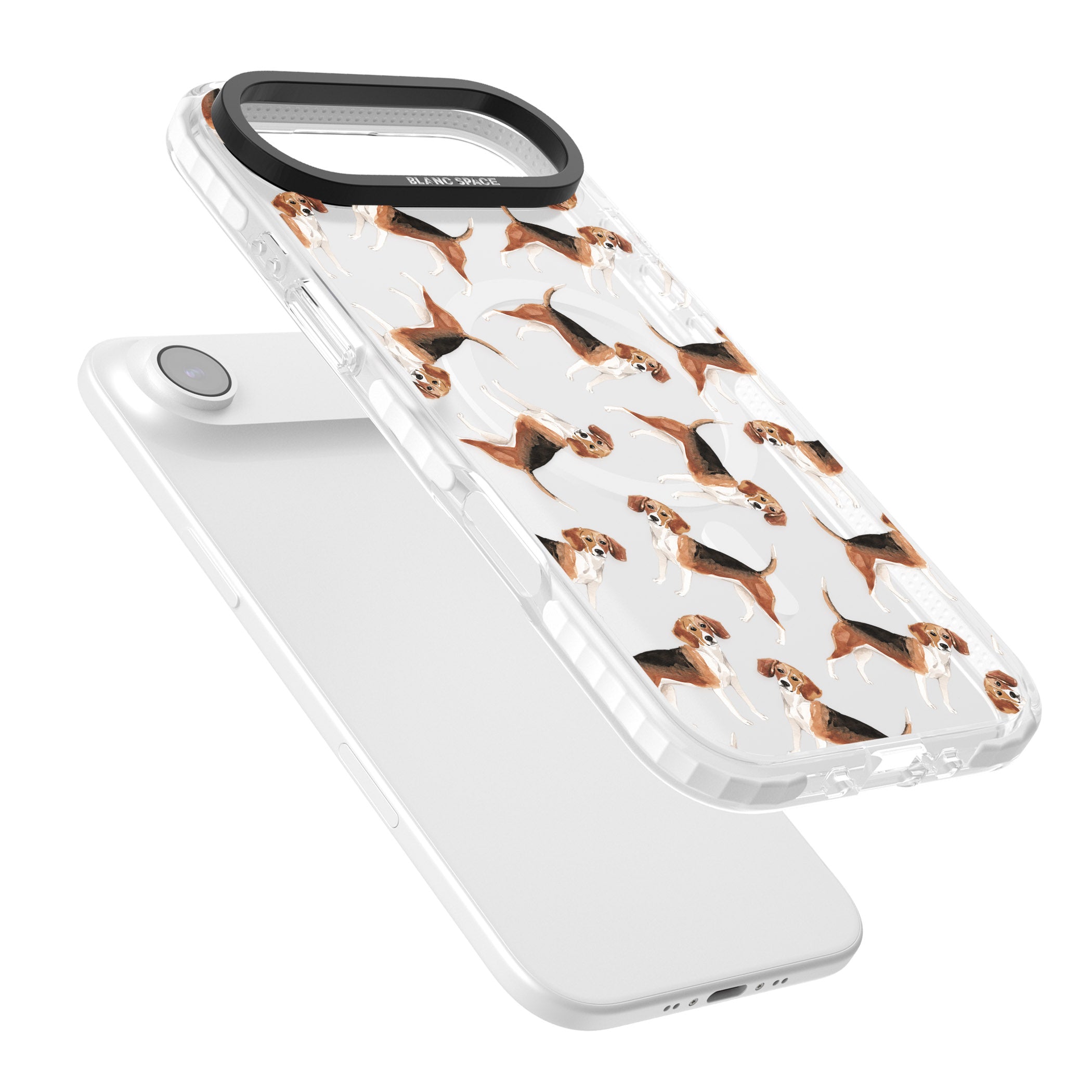 Beagle Watercolor Pattern iPhone 17 Air Impact Pro Clear Phone Case Colours