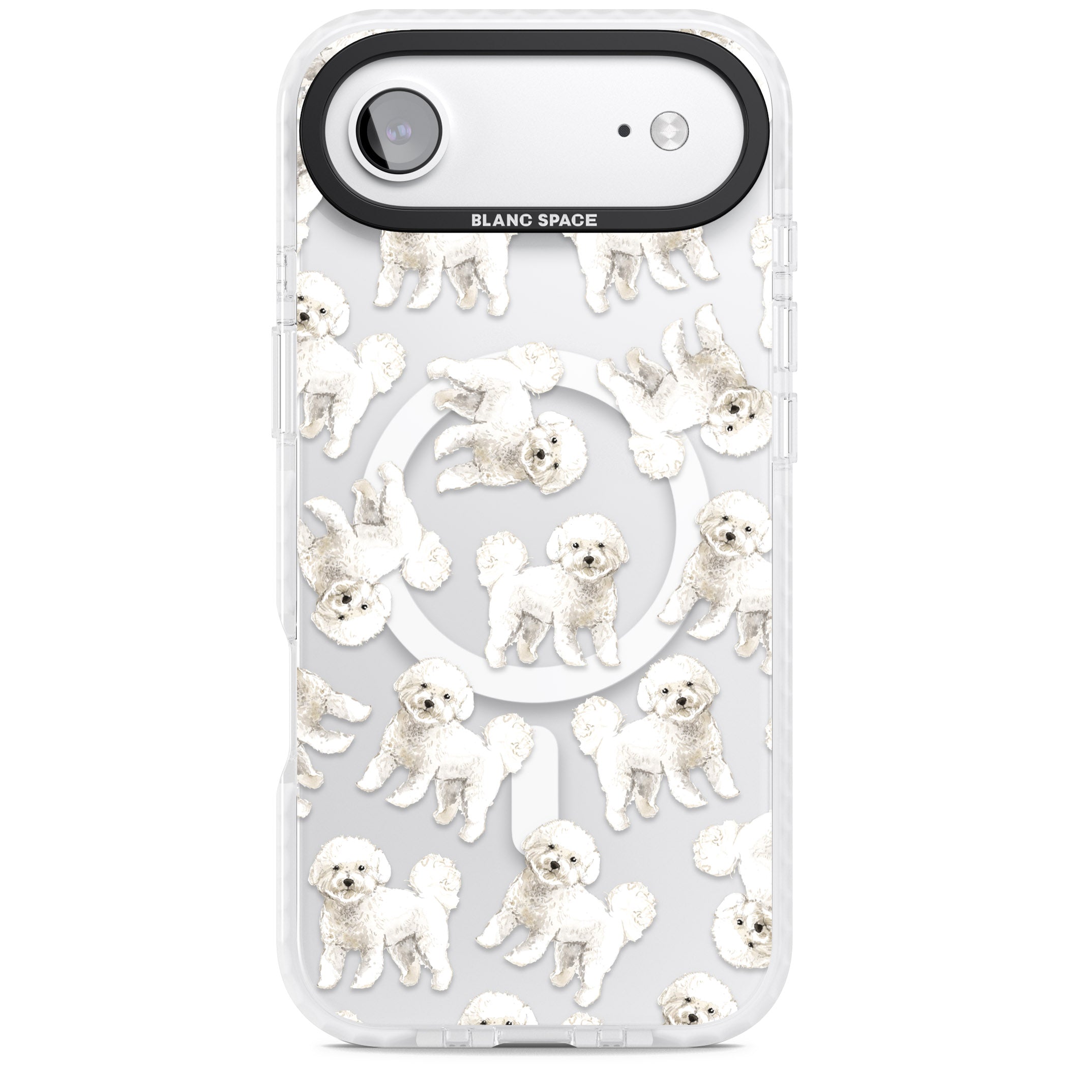 Bichon Frise Watercolor iPhone 17 Air Impact Pro Clear Phone Case