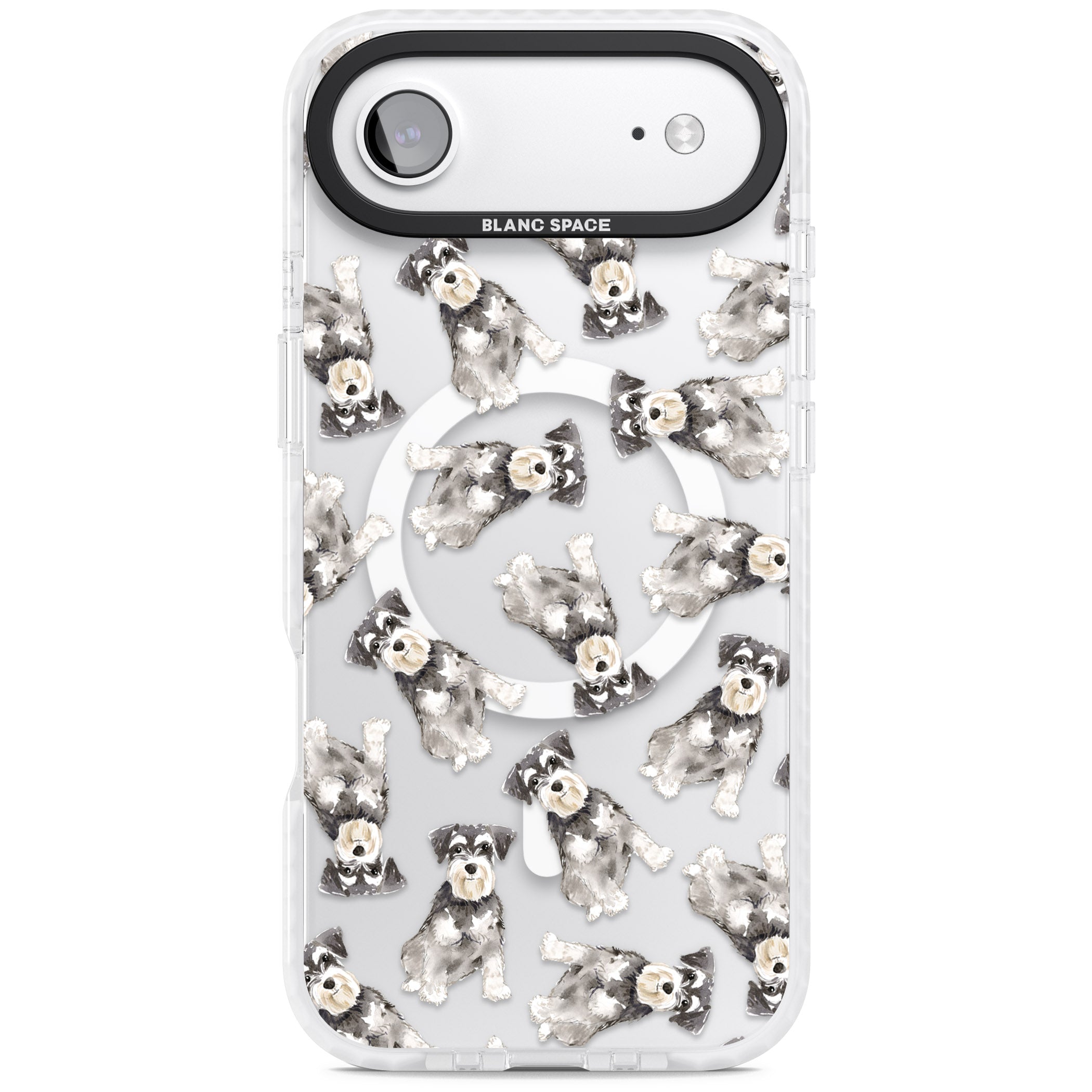 Miniature Schnauzer Watercolor iPhone 17 Air Impact Pro Clear Phone Case