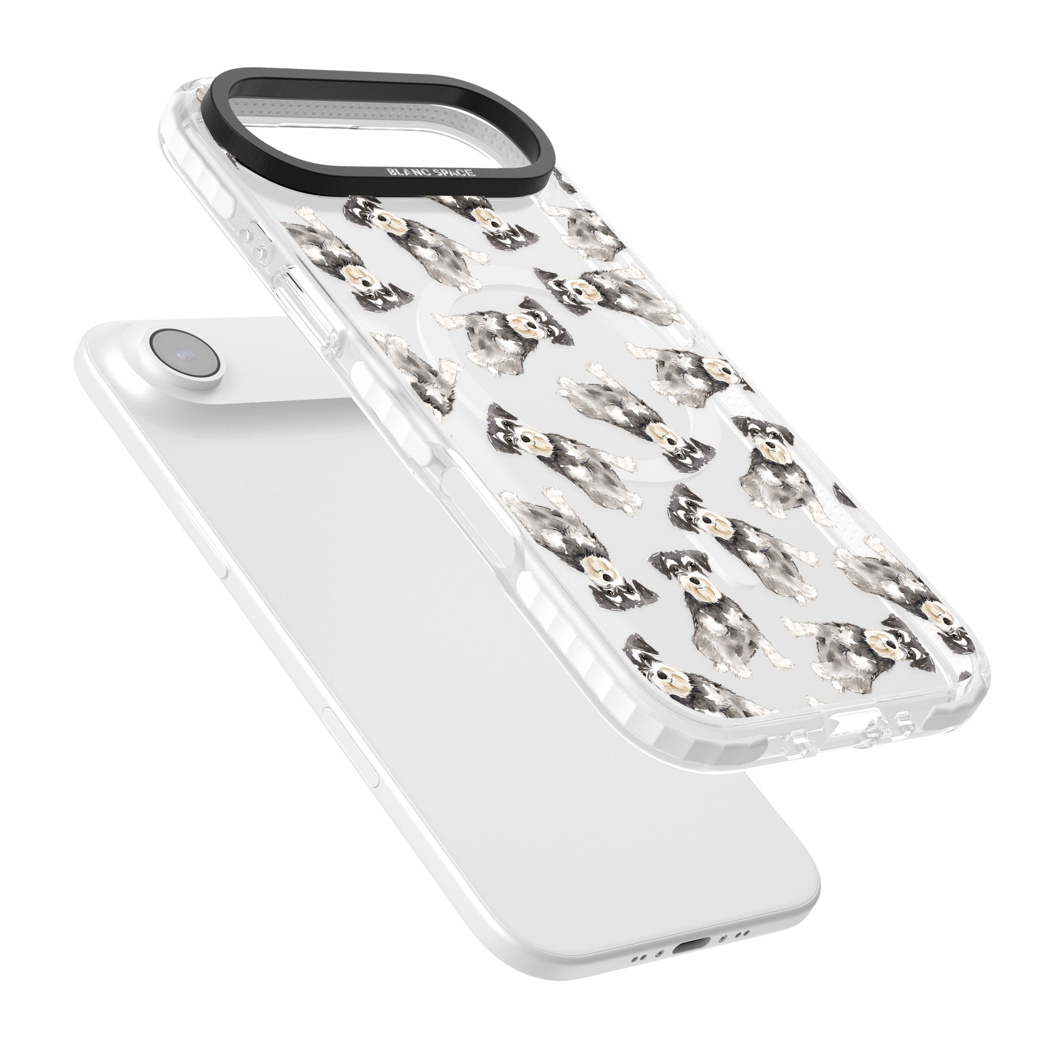 Miniature Schnauzer Watercolor iPhone 17 Air Impact Pro Clear Phone Case Colours