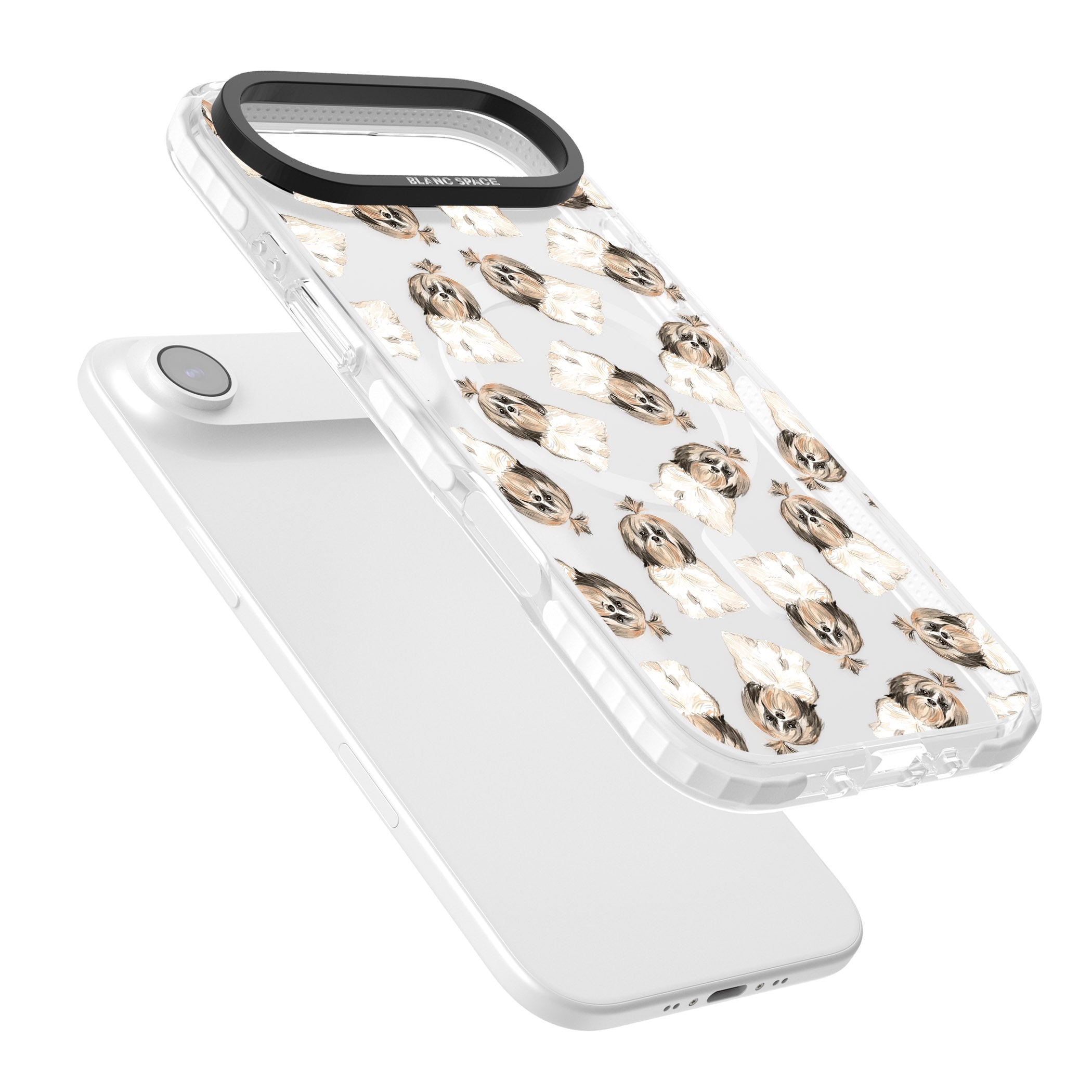 Shih Tzu Pattern Long Hair iPhone 17 Air Impact Pro Clear Phone Case Colours