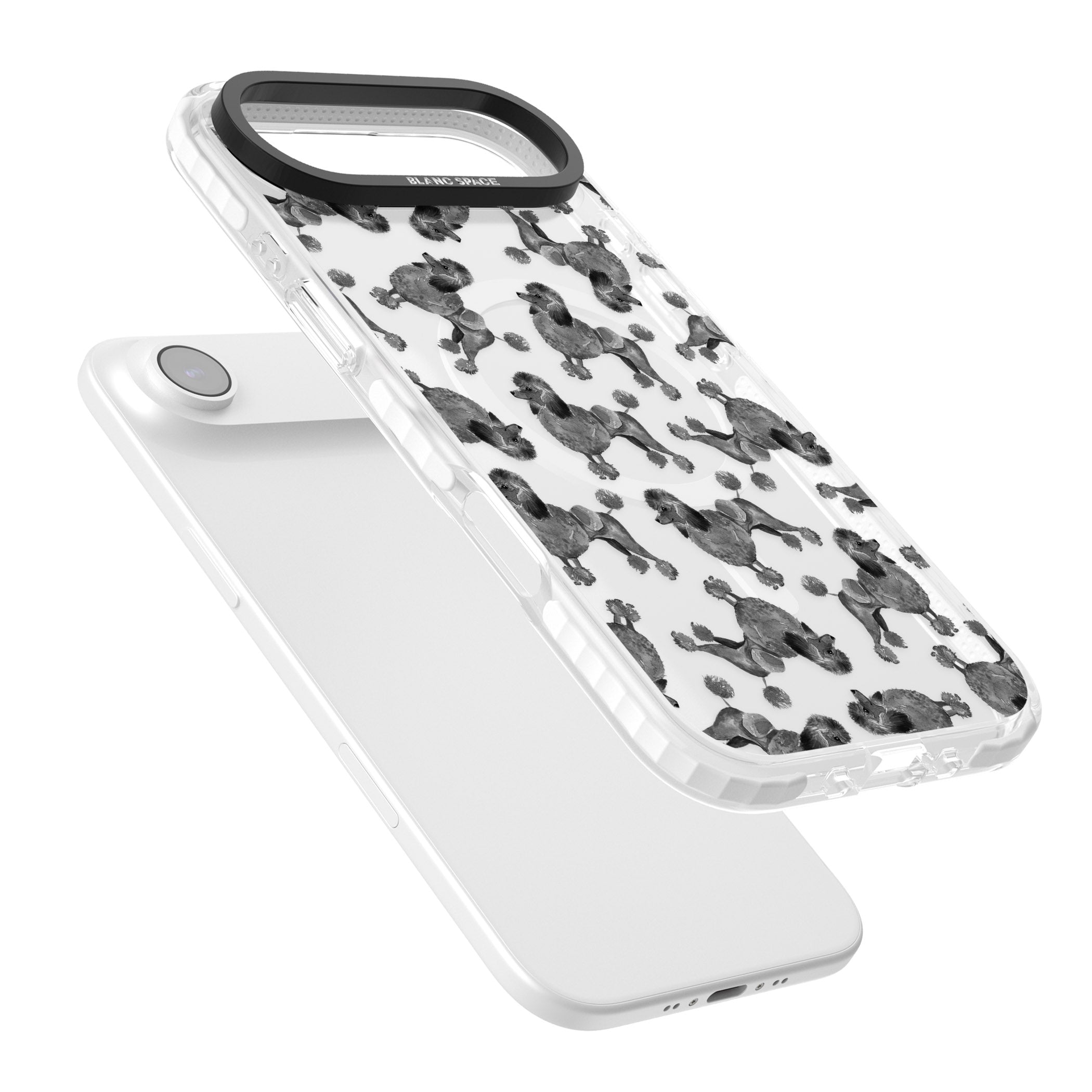 Poodle Pattern iPhone 17 Air Impact Pro Clear Phone Case Colours