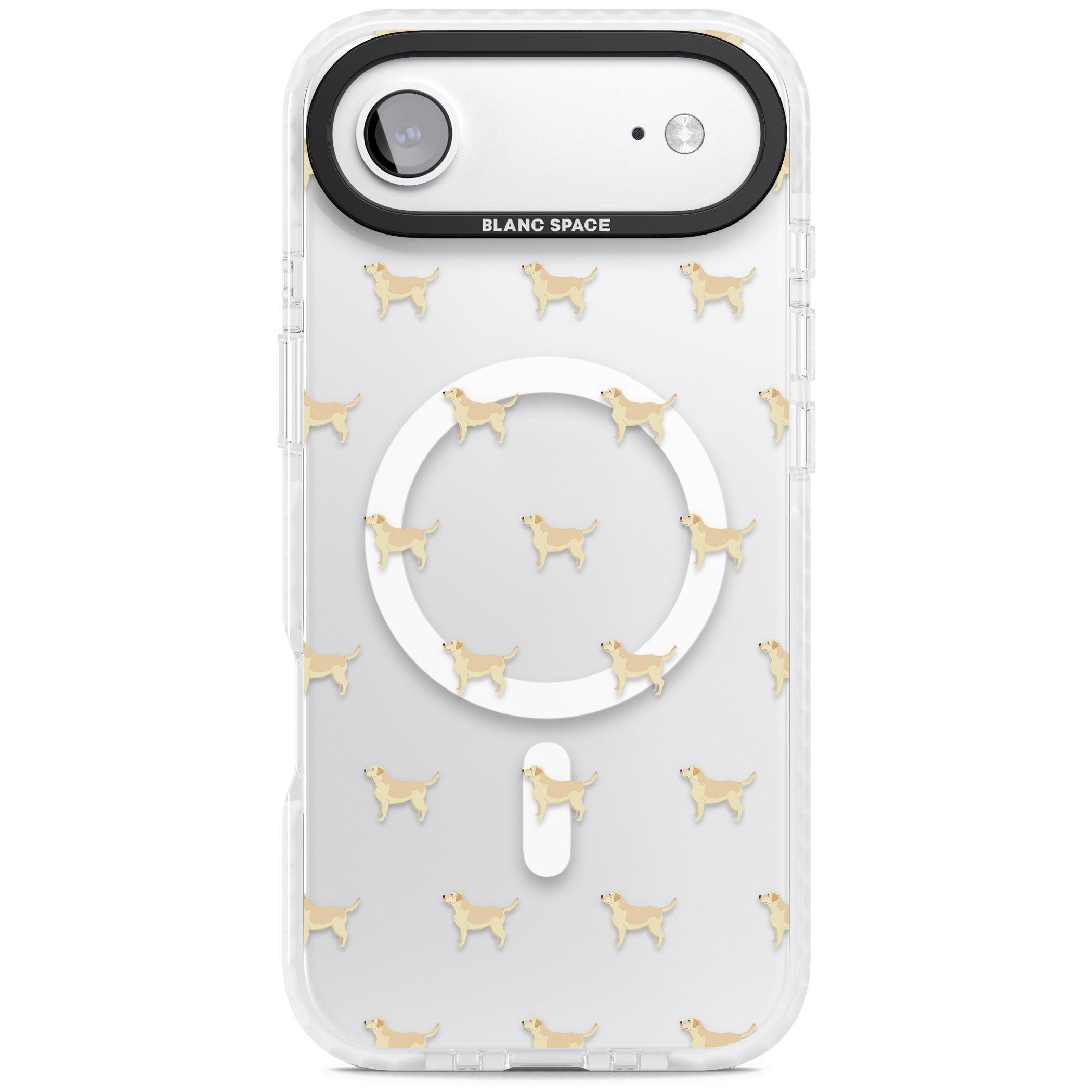 Tan Labrador Dog Pattern iPhone 17 Air Impact Pro Clear Phone Case