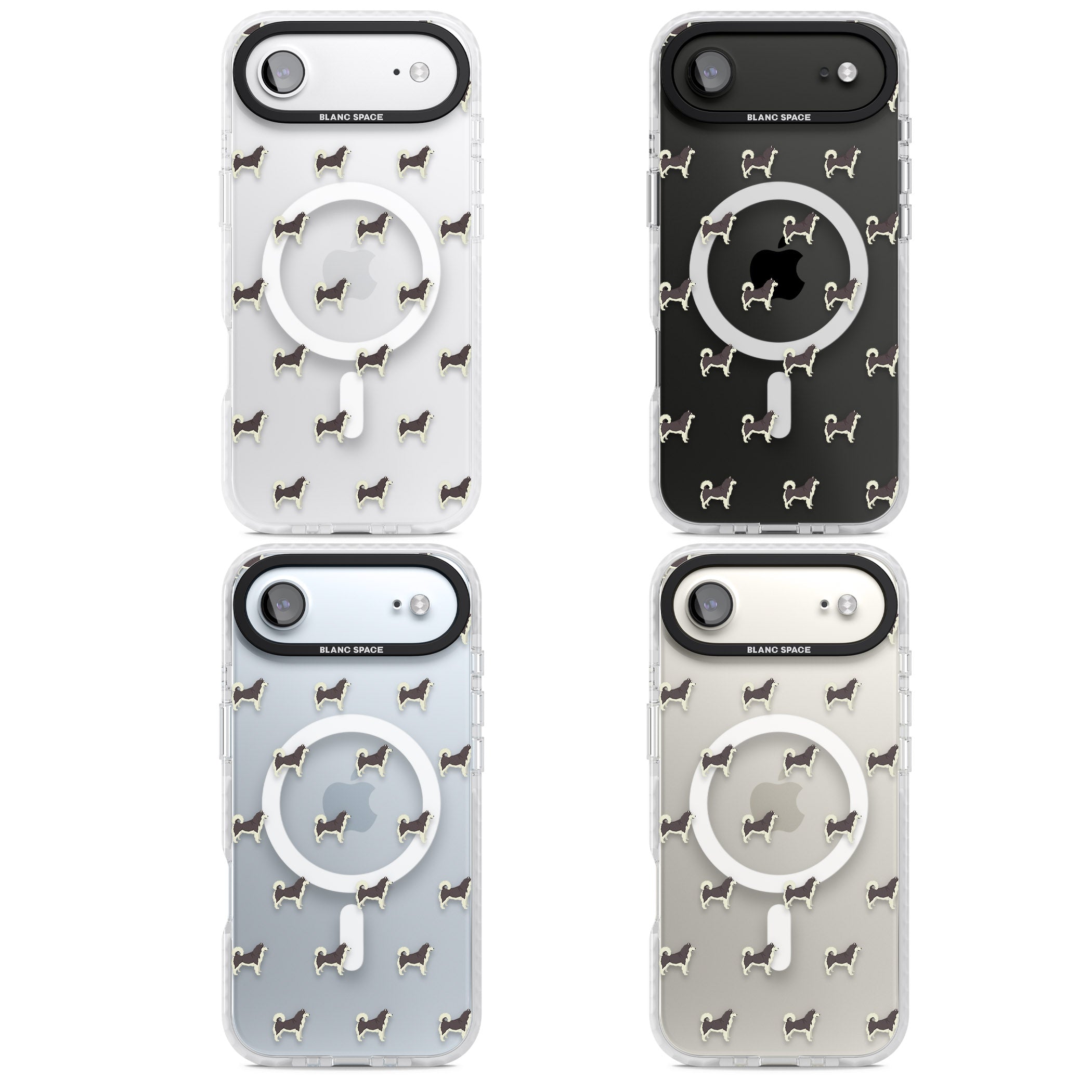 Alaskan Malamute Dog Pattern iPhone 17 Air Impact Pro Clear Phone Case APT Impact Protection