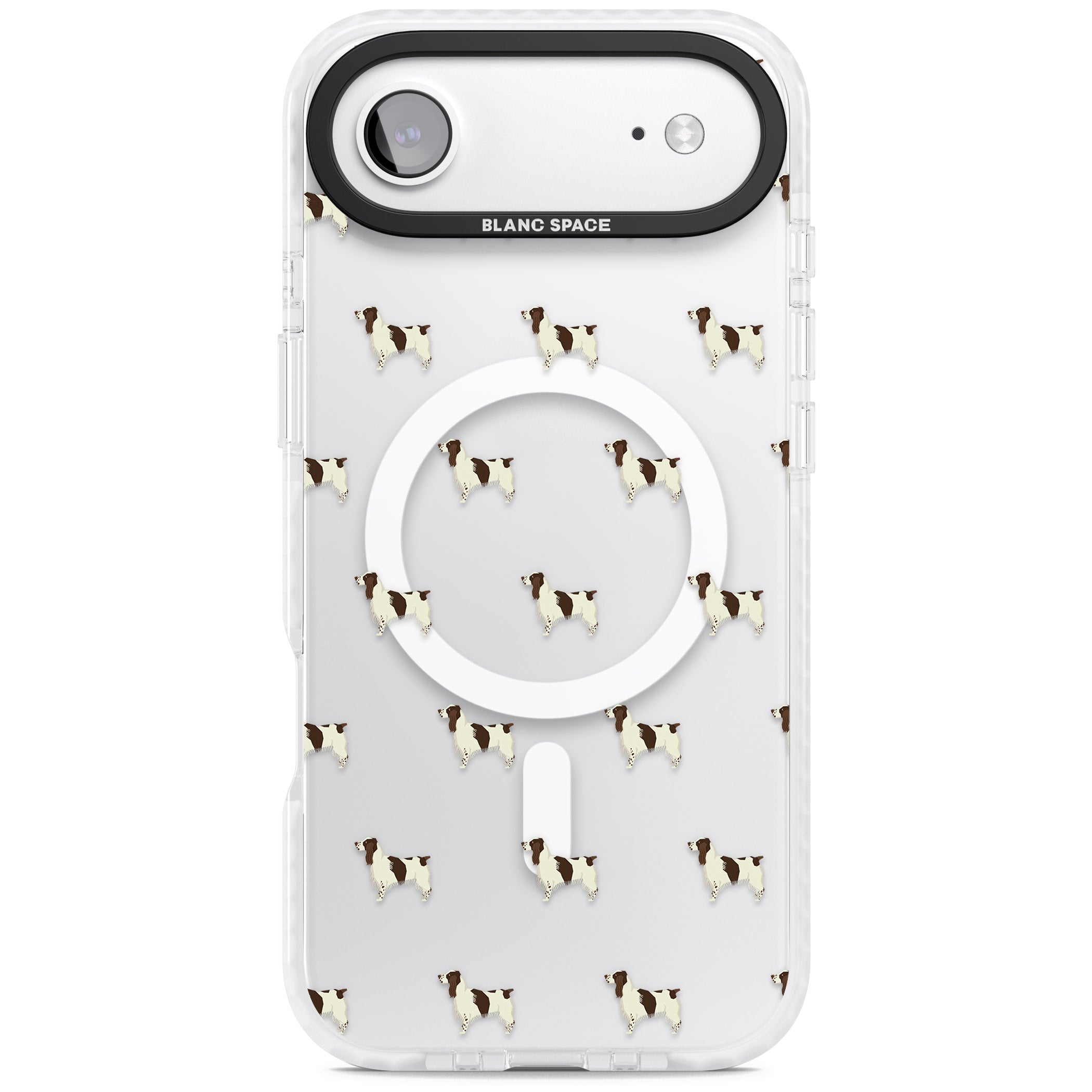 Spaniel Pattern iPhone 17 Air Impact Pro Clear Phone Case