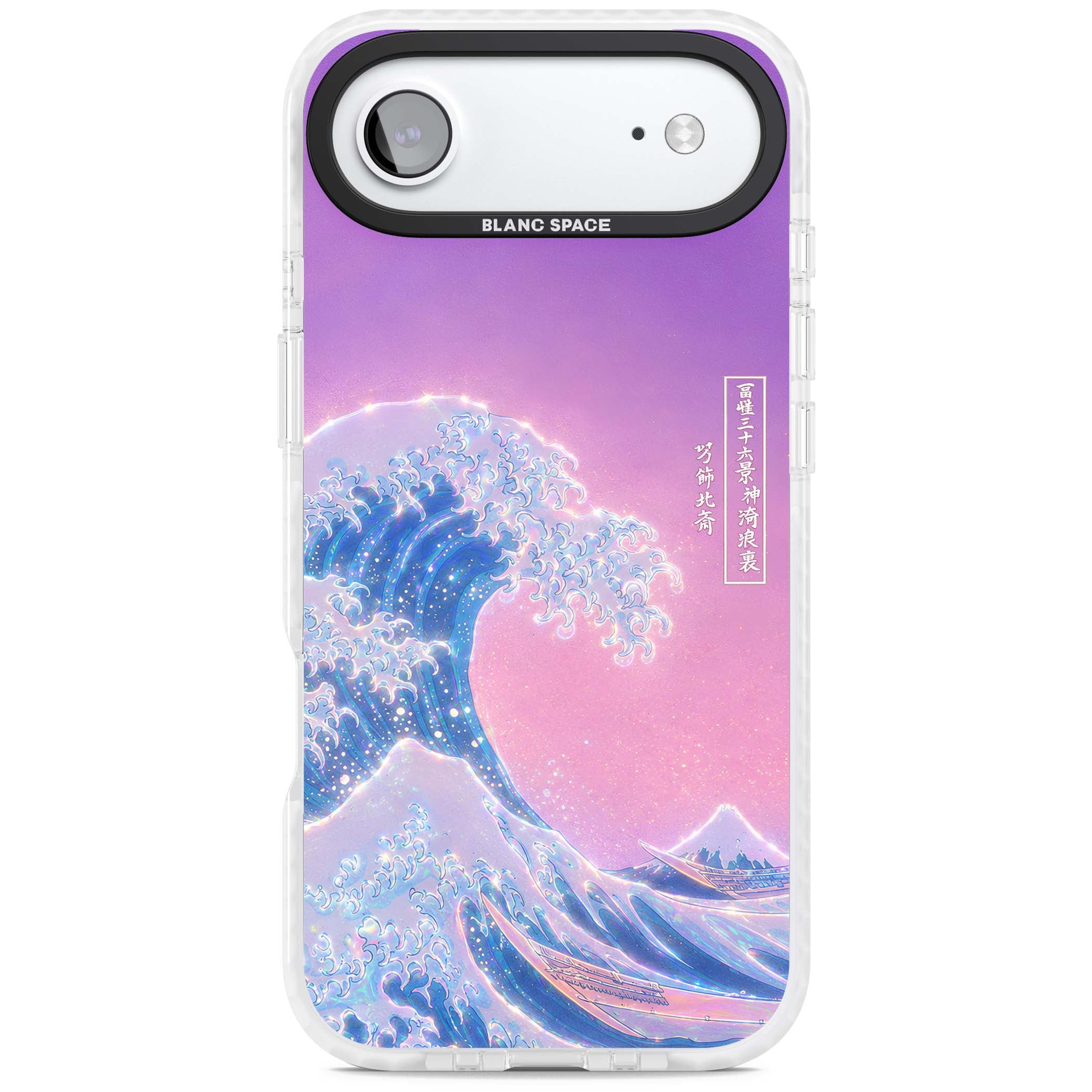 The Great Opal Wave Japanese iPhone case featuring Hokusai's great wave in iridescent pastels with lilac sky and Mou | Impact Magsafe case for iPhone Air