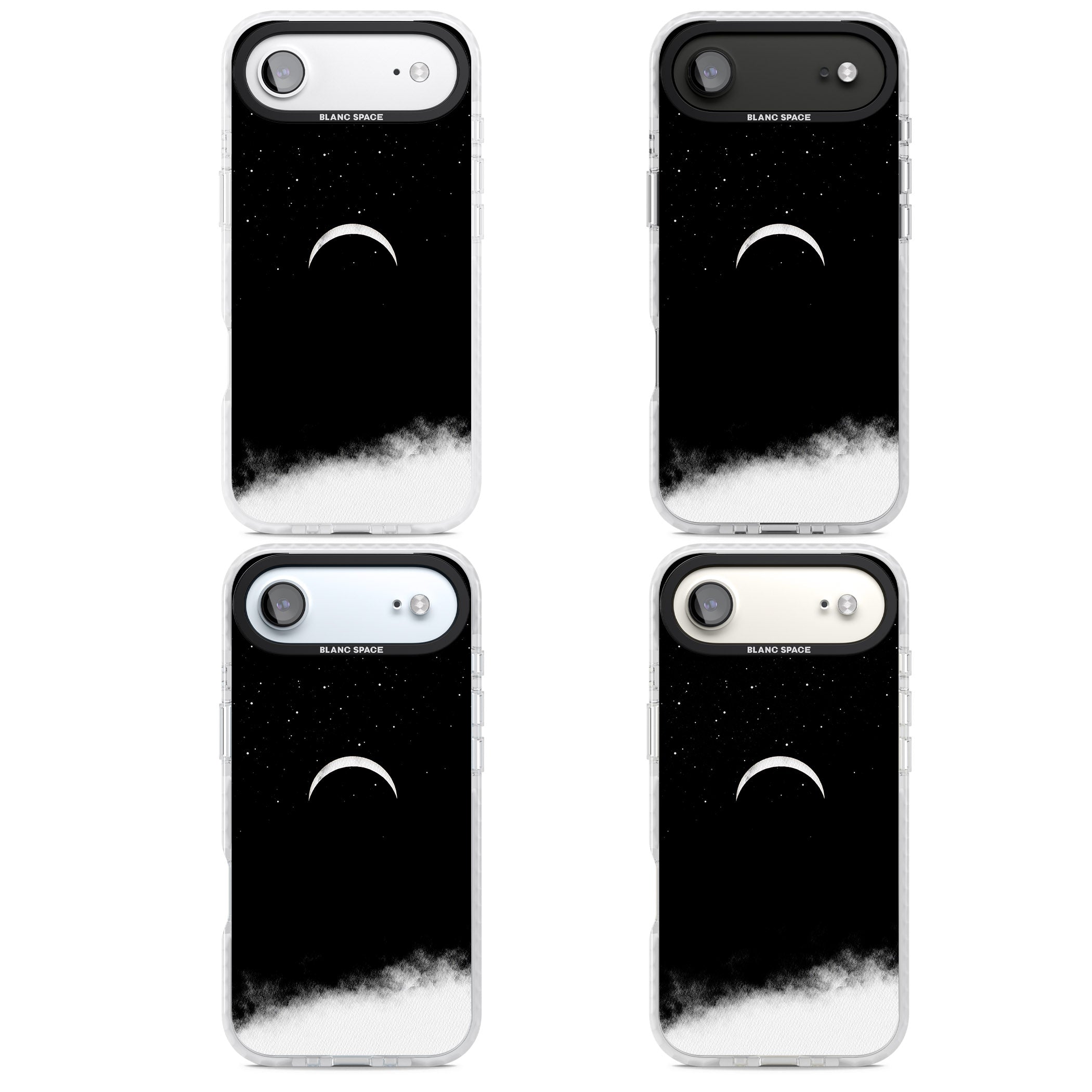 Crescent Moon Night Sky iPhone 17 Air Impact Pro Clear Phone Case APT Impact Protection