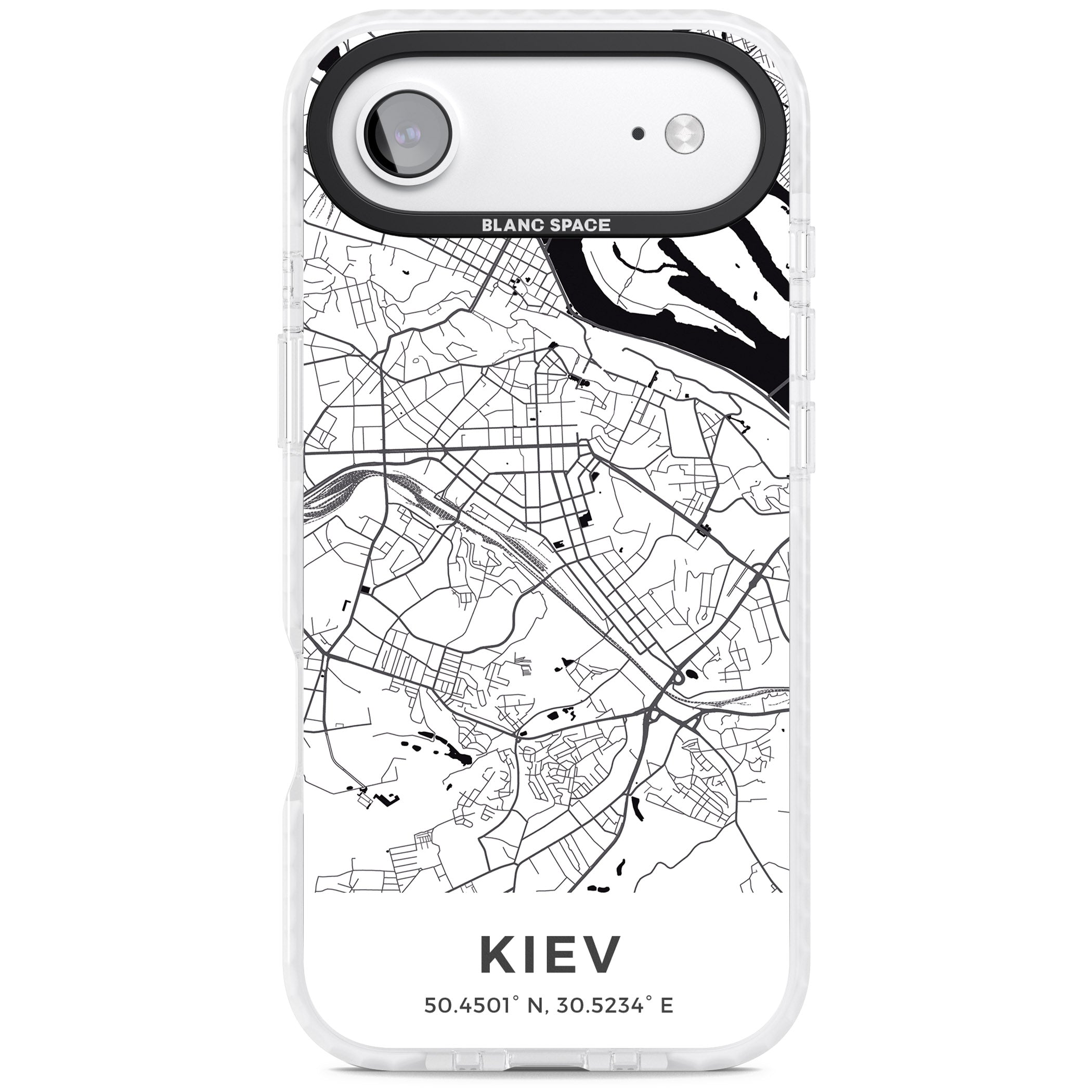 Kiev Map iPhone 17 Air Impact Pro Clear Phone Case