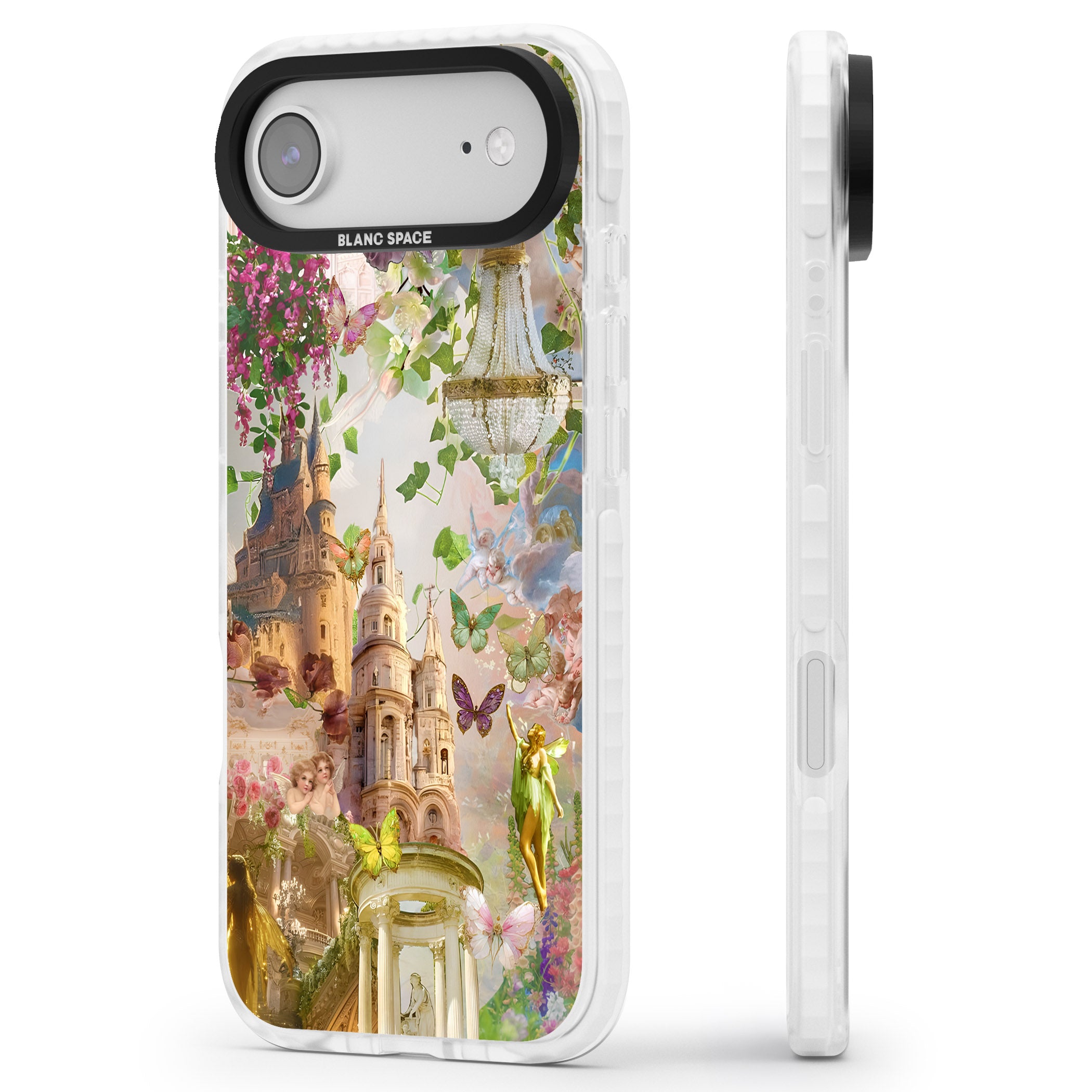 Fairies & Castles Collage iPhone 17 Air Impact Pro Clear Phone Case Side Profile