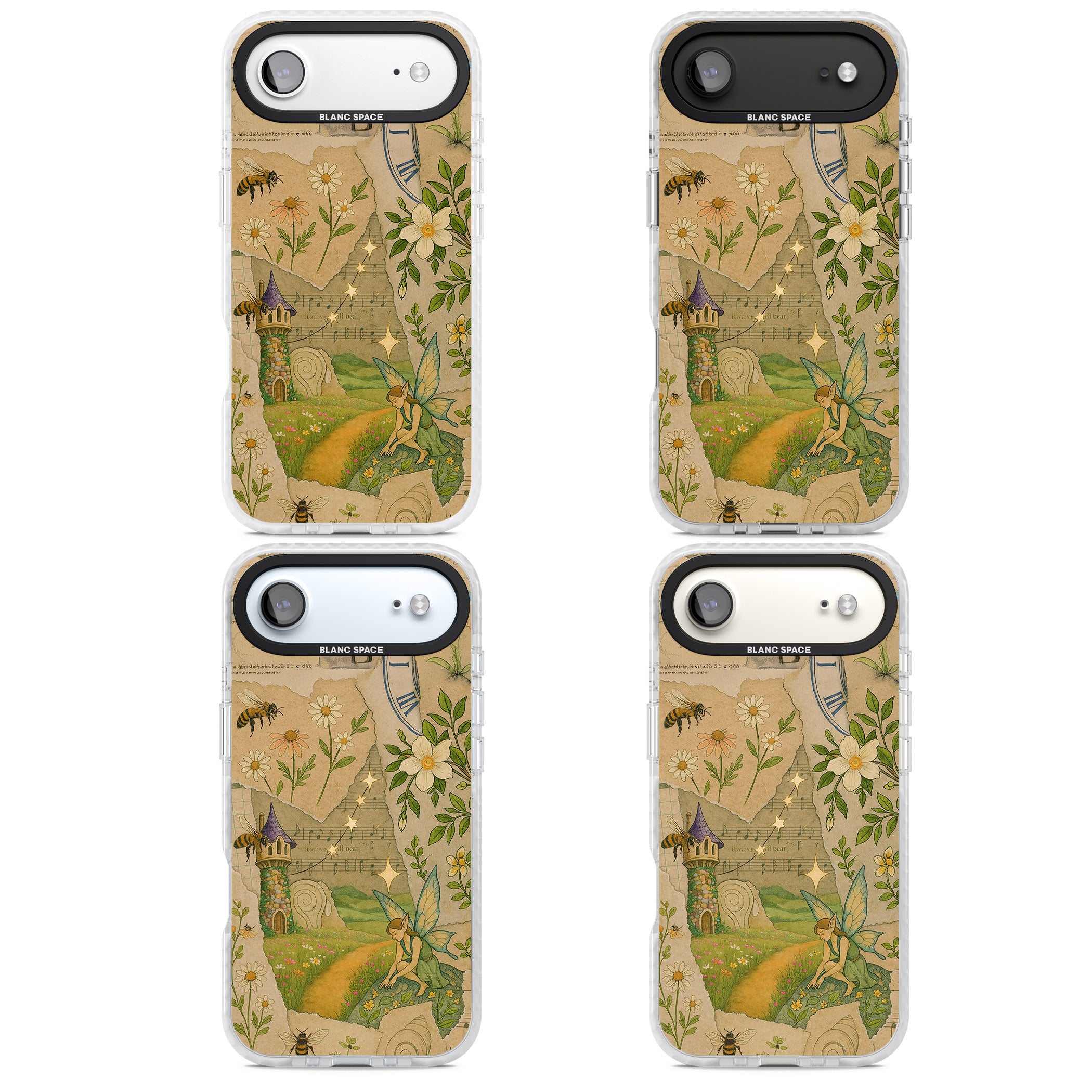Floral Fairy Collage iPhone 17 Air Impact Pro Clear Phone Case APT Impact Protection