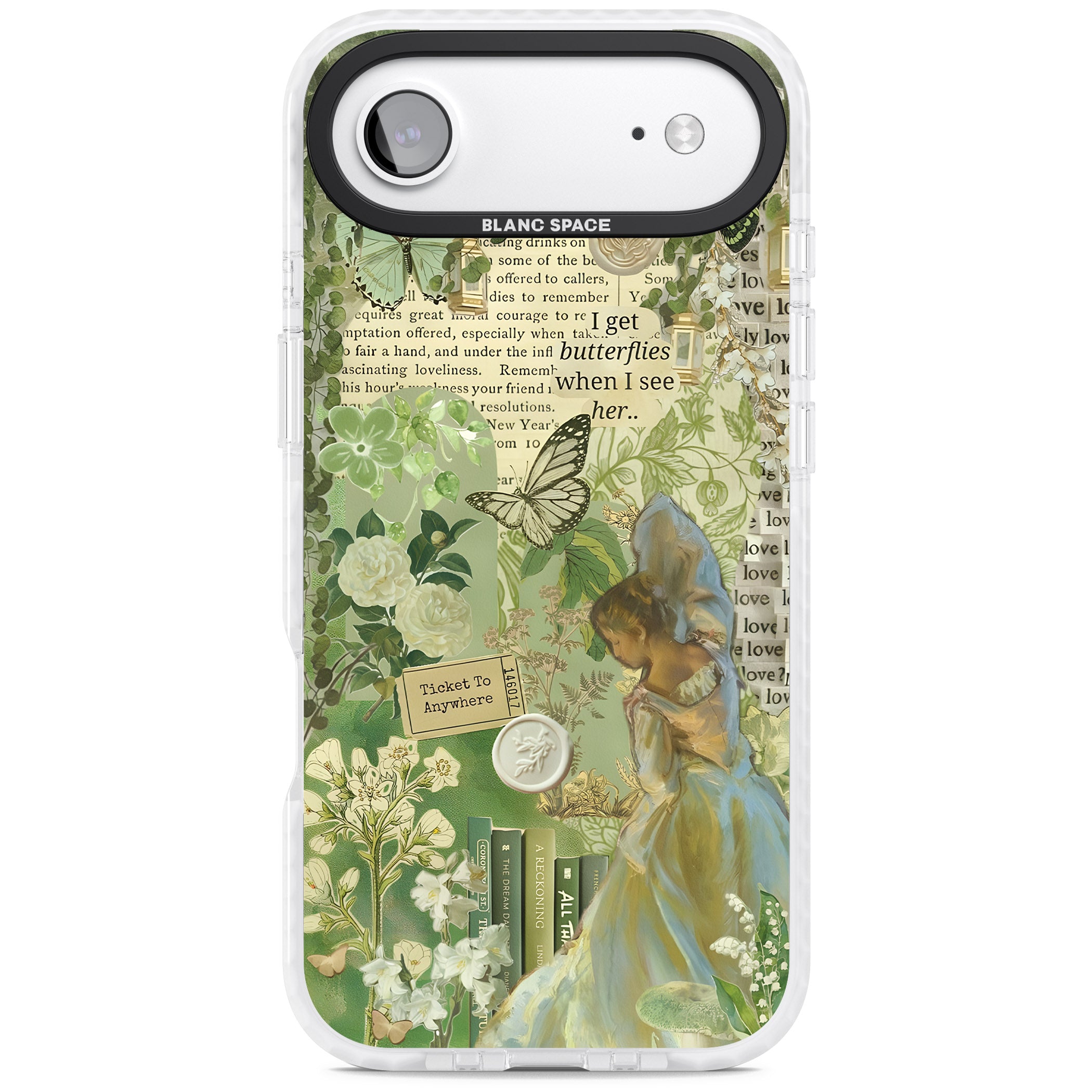 Vintage Green Fairy iPhone 17 Air Impact Pro Clear Phone Case