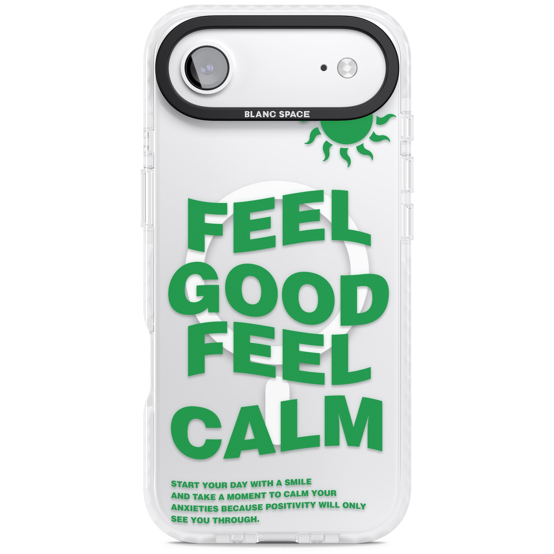Feel Good Feel Calm (Green) iPhone 17 Air Impact Pro Clear Phone Case