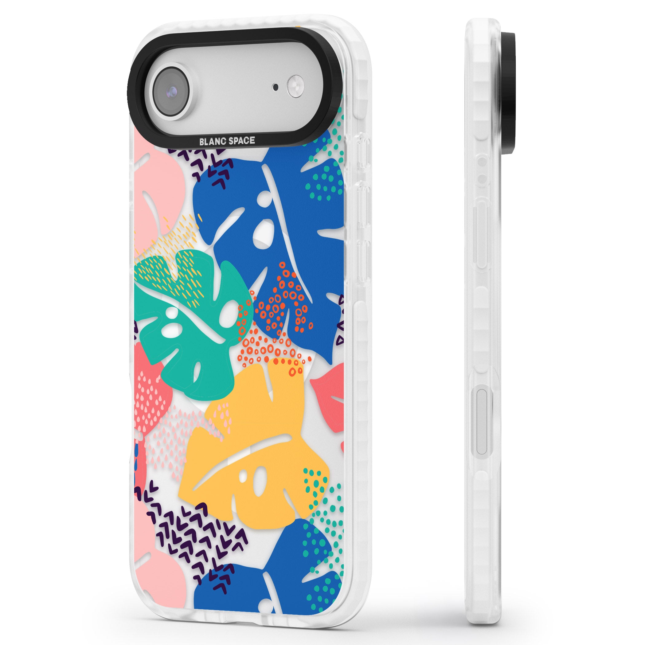 Vibrant Leaves iPhone 17 Air Impact Pro Clear Phone Case Side Profile