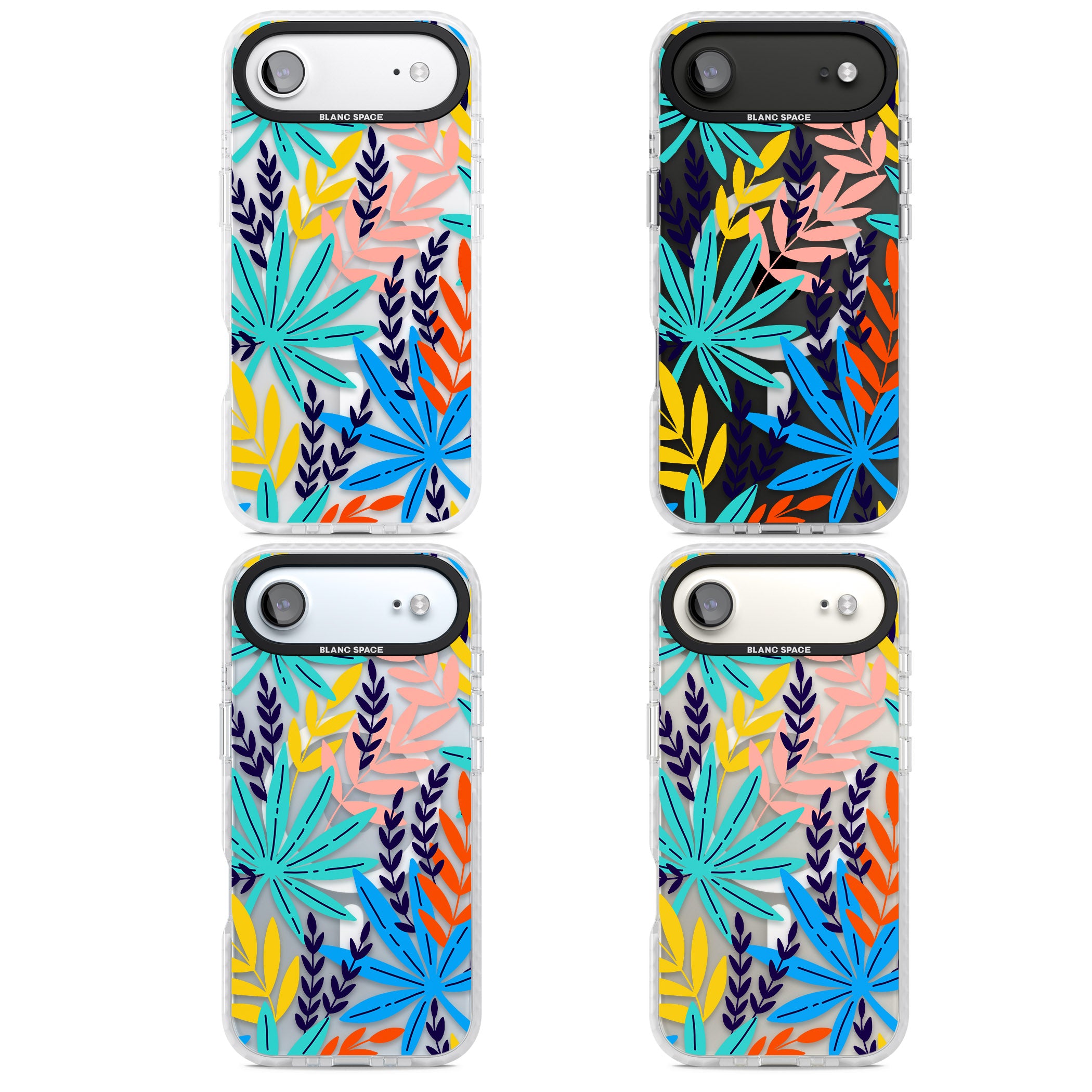 Tropical Palm Leaves iPhone 17 Air Impact Pro Clear Phone Case APT Impact Protection
