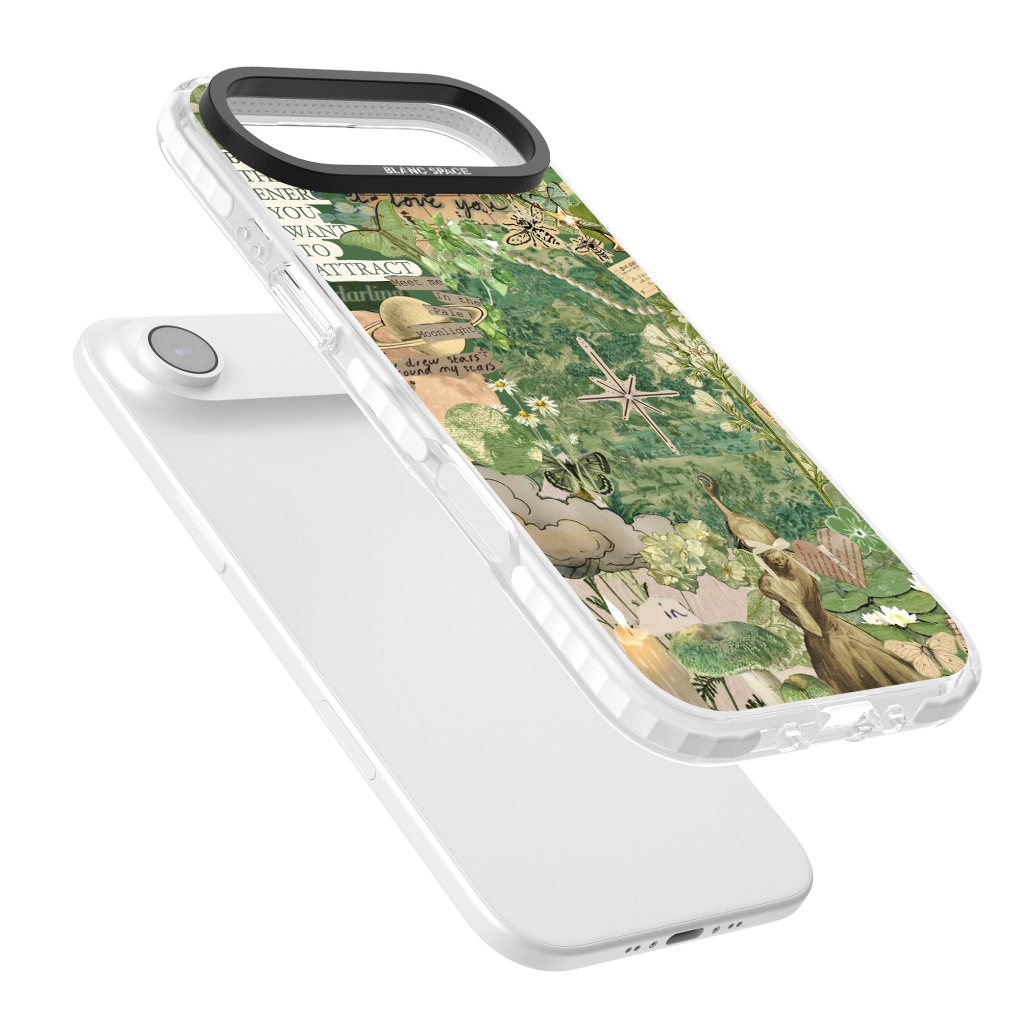 Green Vintage Collage iPhone 17 Air Impact Pro Clear Phone Case Colours