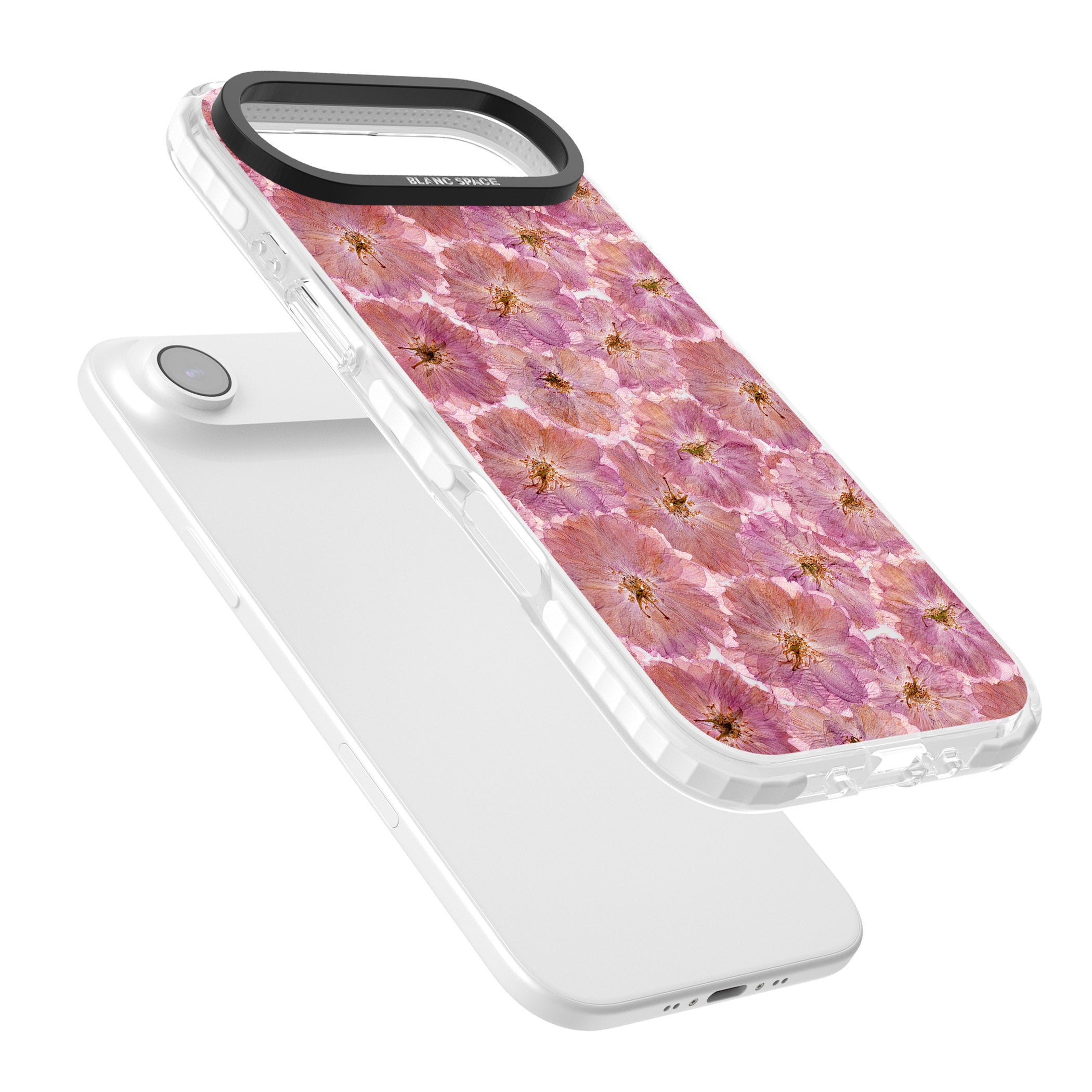 Large Pink Florals iPhone 17 Air Impact Pro Clear Phone Case Colours