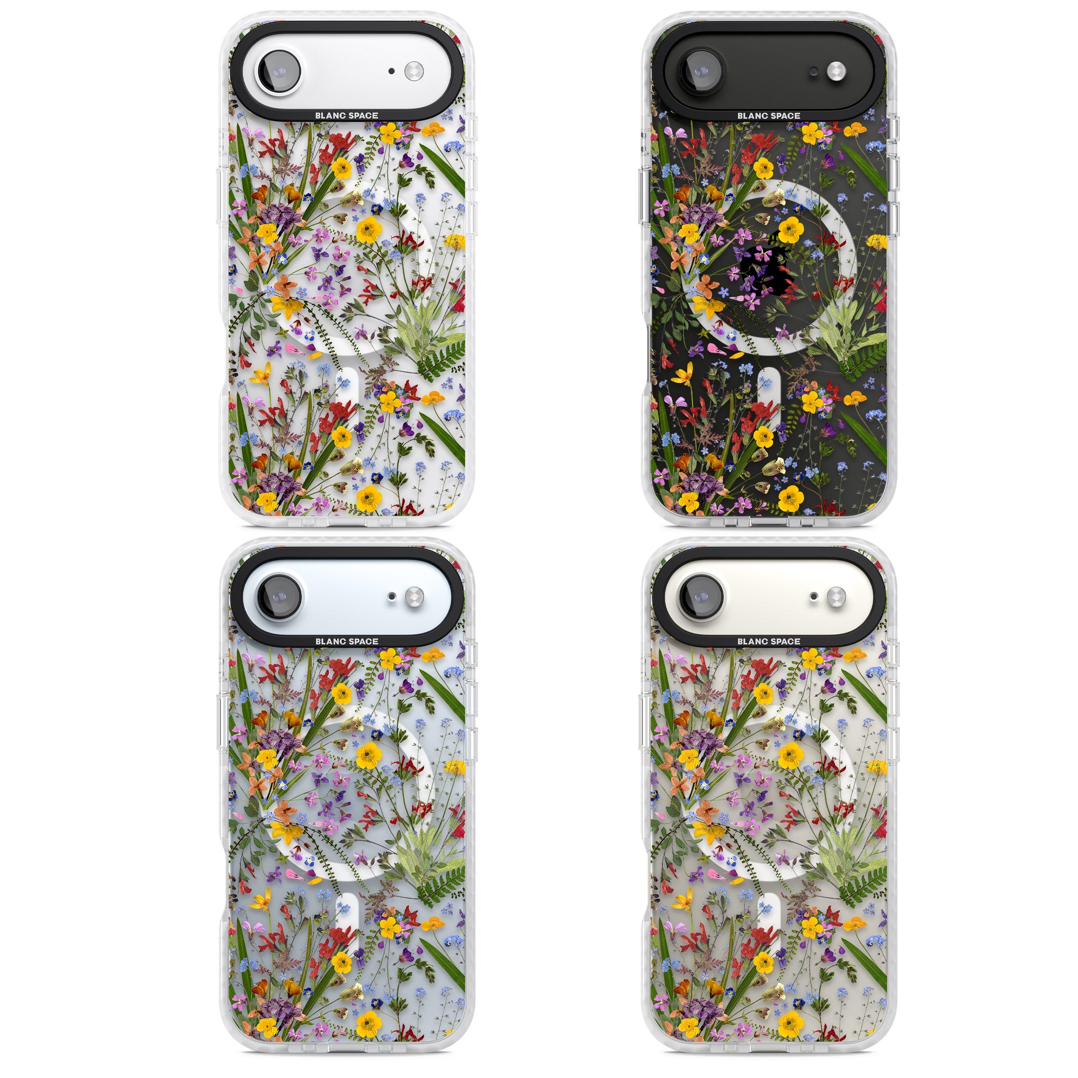 Wildflower & Leaves iPhone 17 Air Impact Pro Clear Phone Case APT Impact Protection