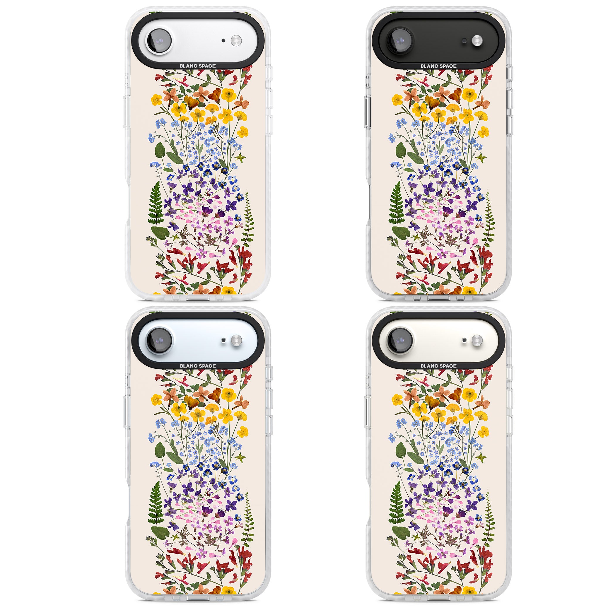 Cream Wildflower iPhone 17 Air Impact Pro Clear Phone Case APT Impact Protection