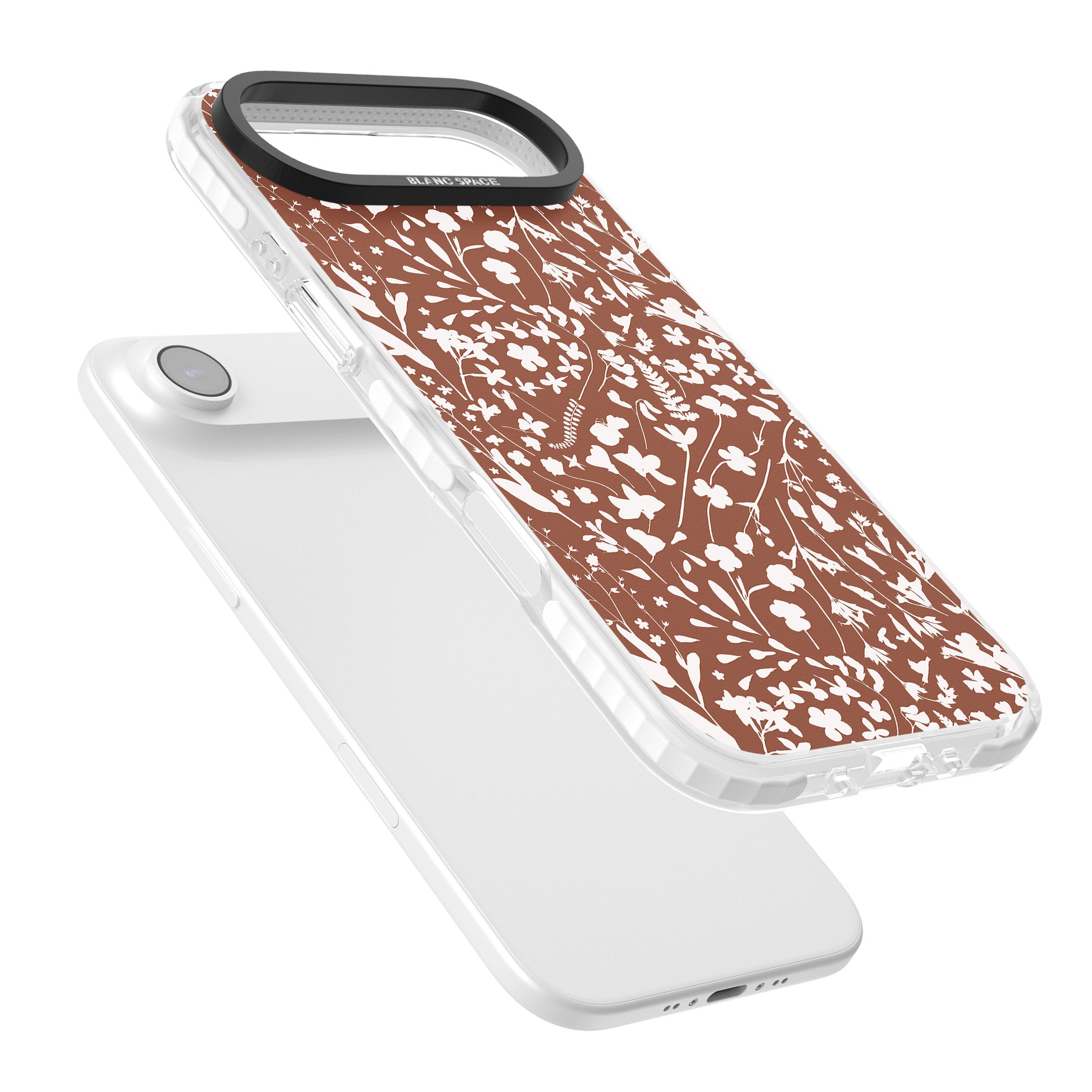 Wildflower Cluster On Terracotta iPhone 17 Air Impact Pro Clear Phone Case Colours