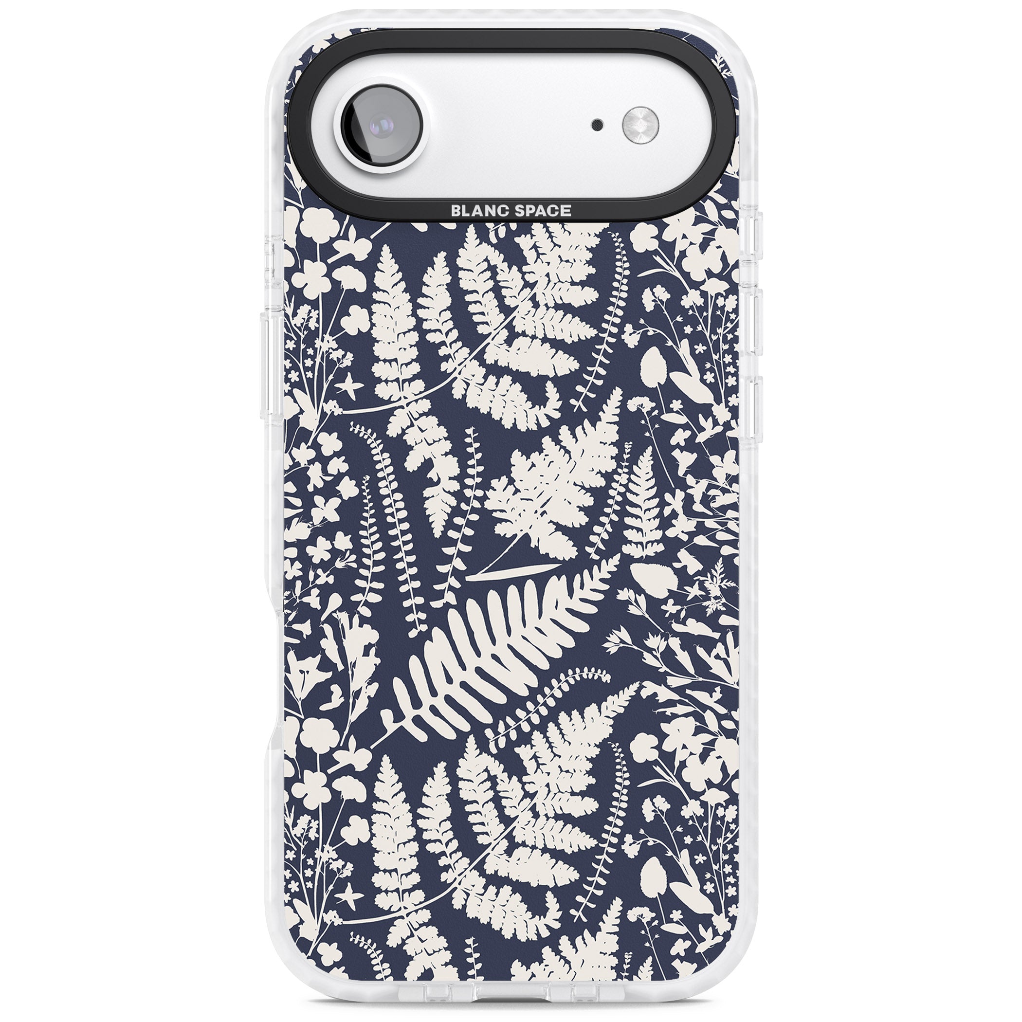 Wildflowers & Ferns On Navy iPhone 17 Air Impact Pro Clear Phone Case