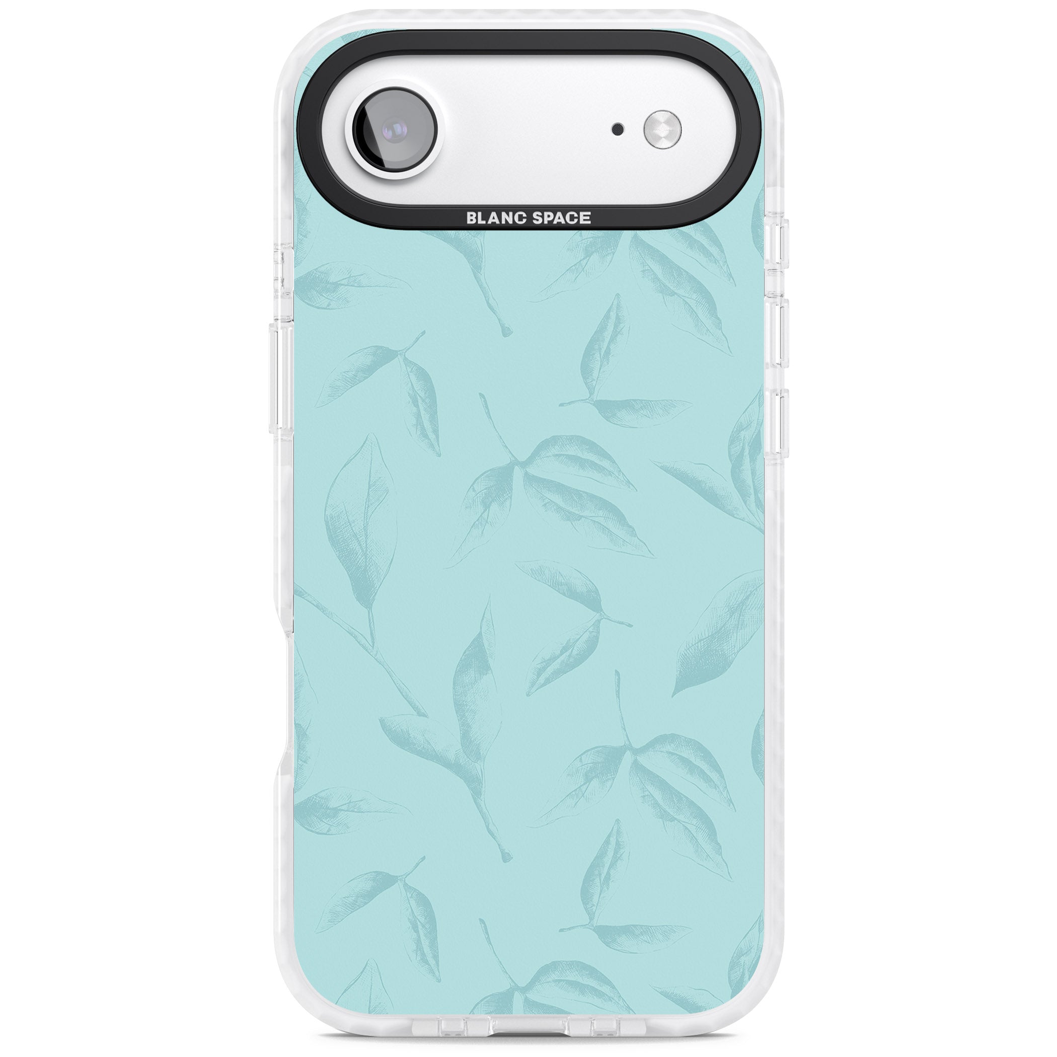 Blue Leaf Botanical iPhone 17 Air Impact Pro Clear Phone Case