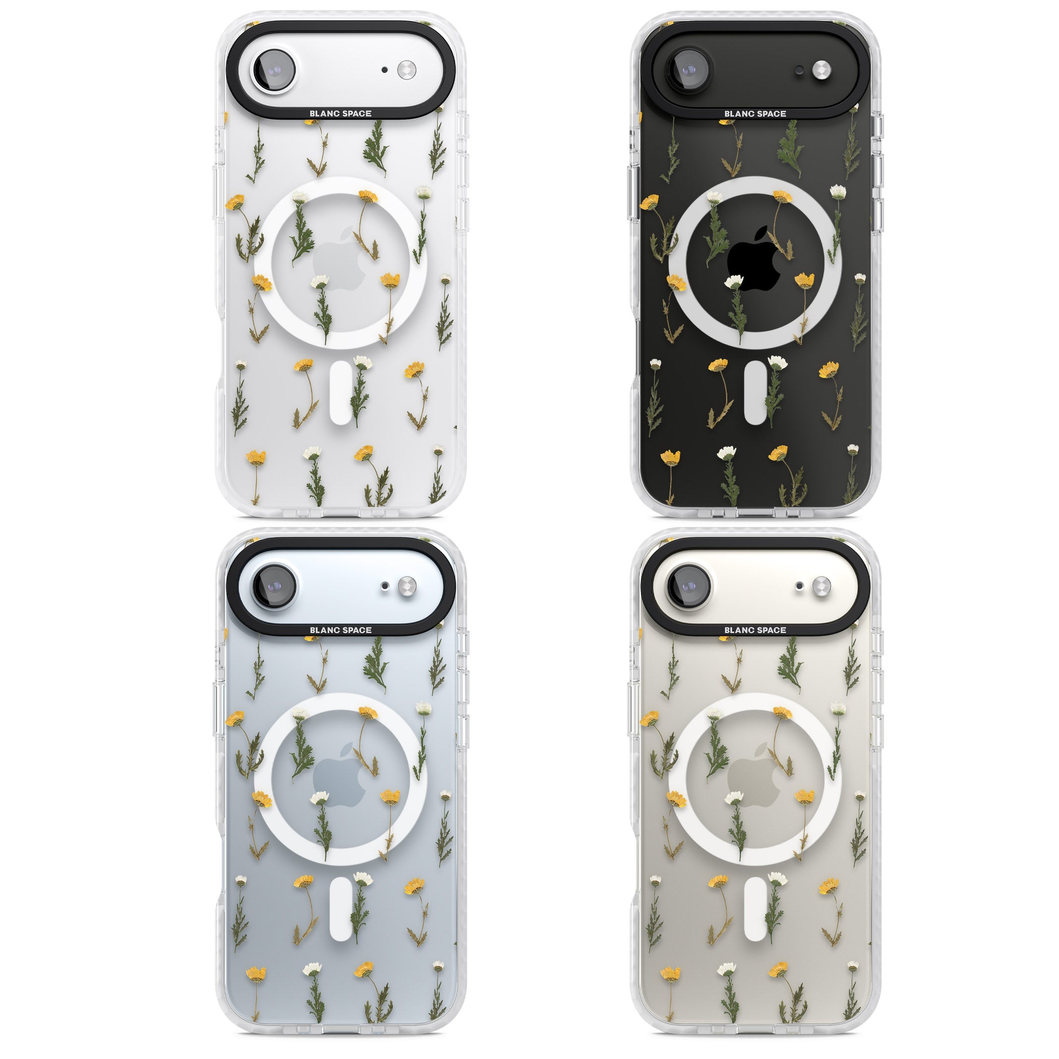 Pressed Flower iPhone 17 Air Impact Pro Clear Phone Case APT Impact Protection