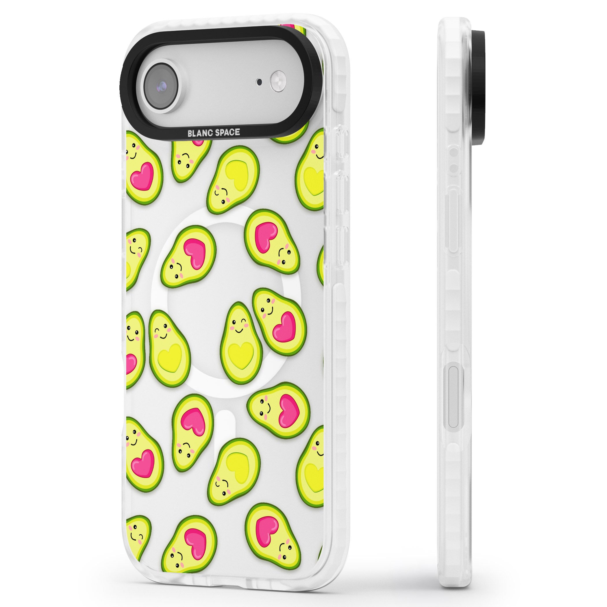 Avocado Love iPhone 17 Air Impact Pro Clear Phone Case Side Profile