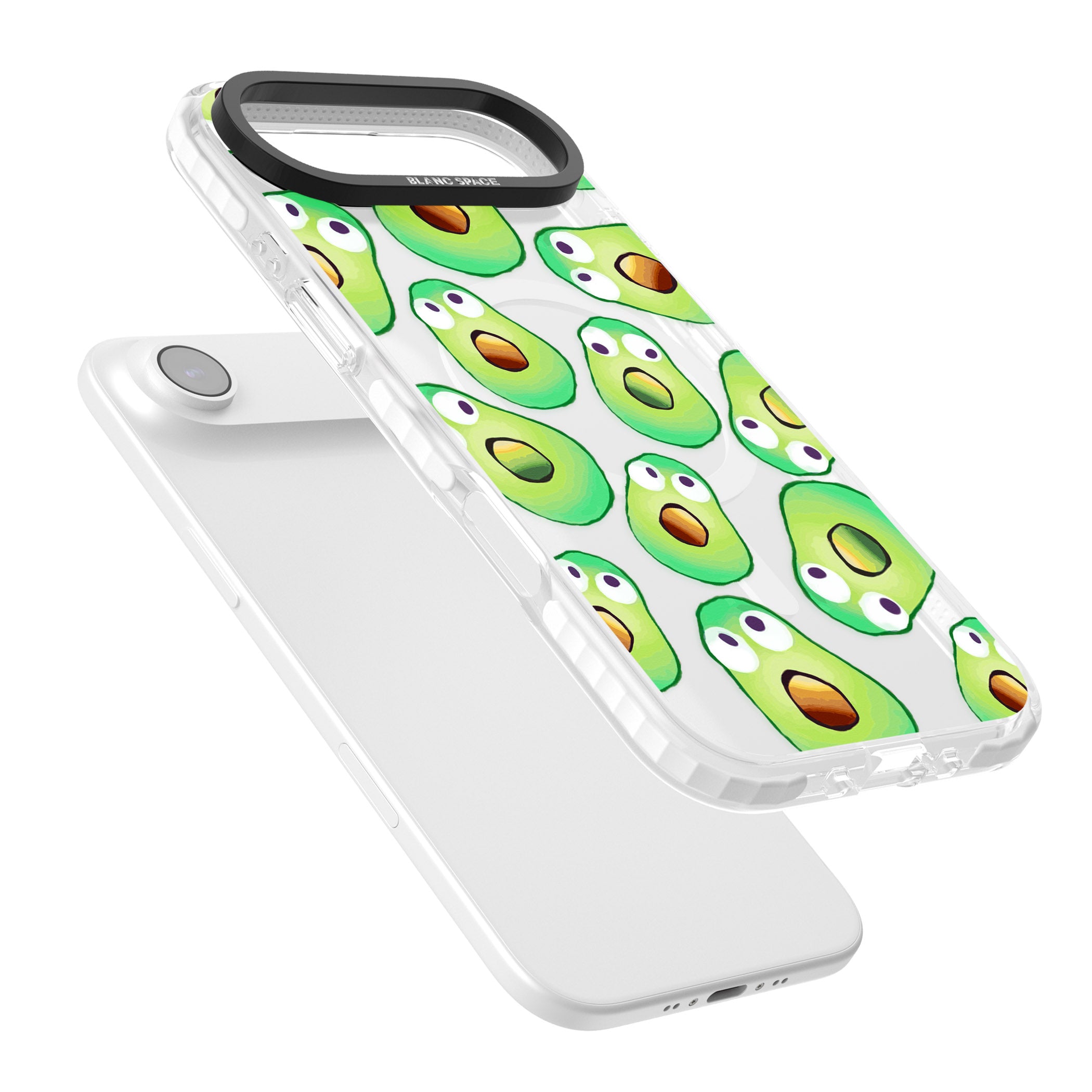 Shocked Avocados iPhone 17 Air Impact Pro Clear Phone Case Colours