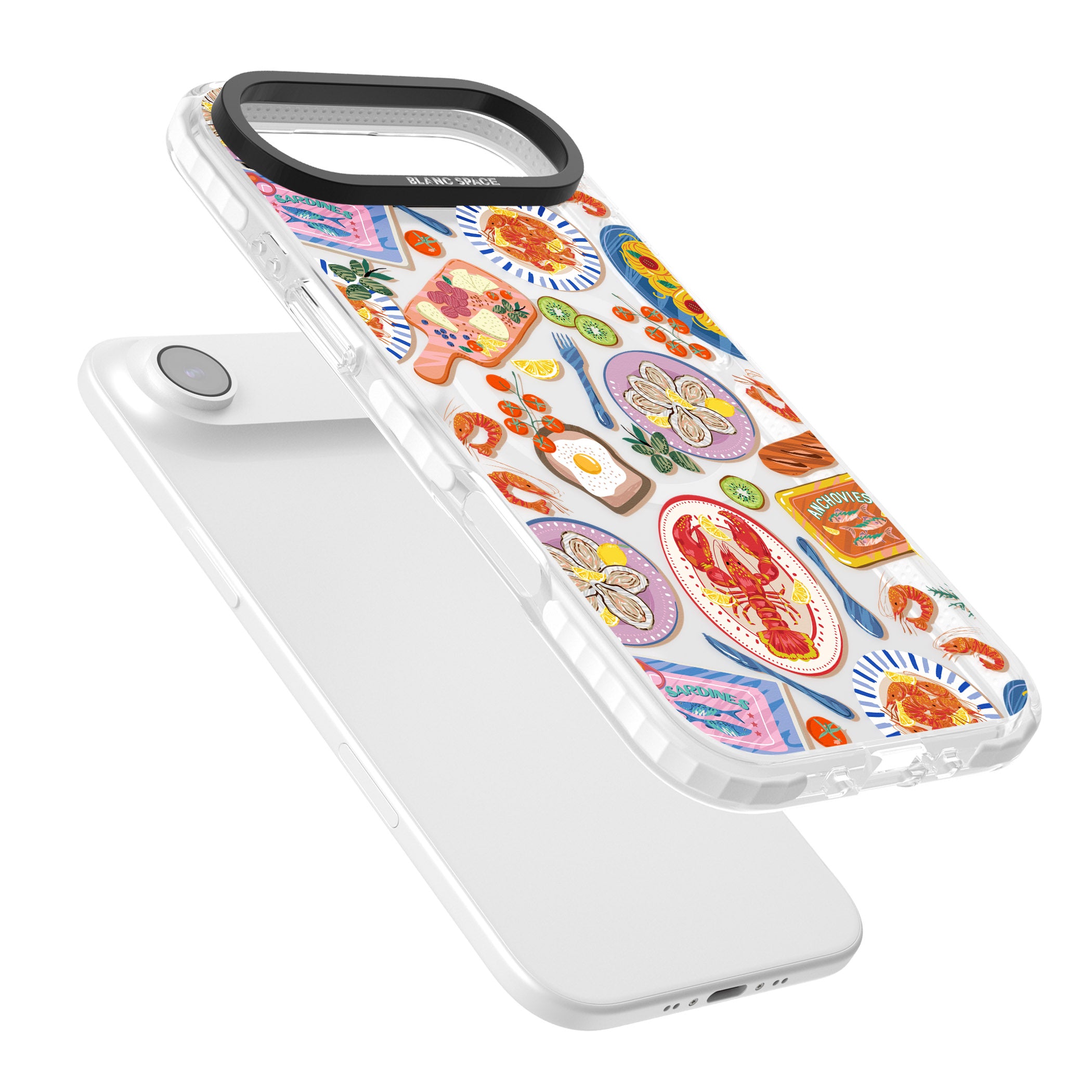 Seafood Pattern iPhone 17 Air Impact Pro Clear Phone Case Colours