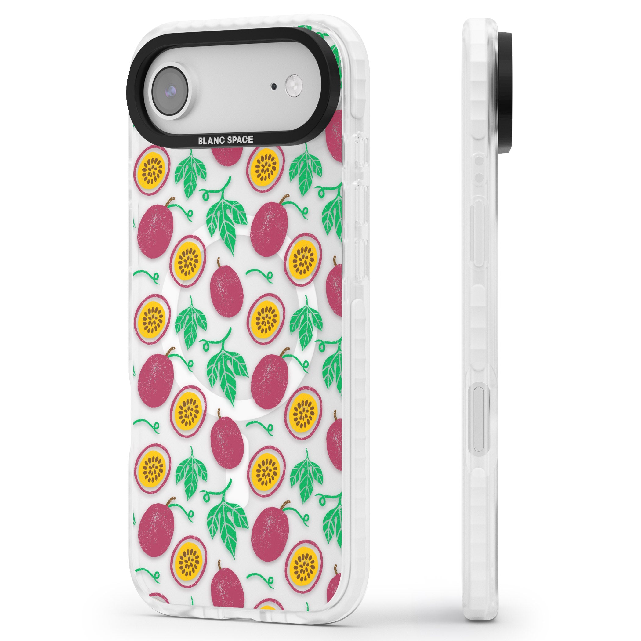 Passion Fruit Paradise iPhone 17 Air Impact Pro Clear Phone Case Side Profile