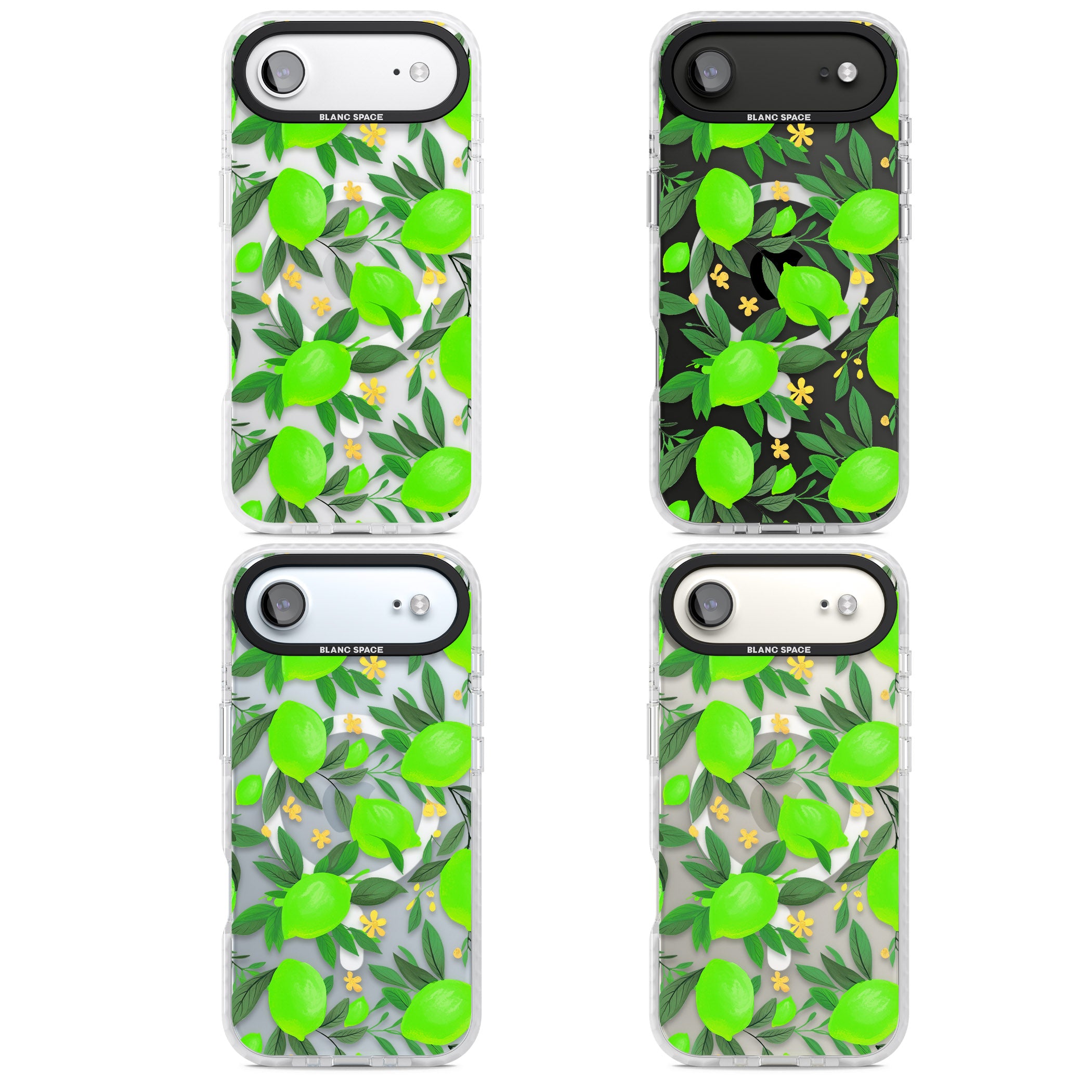 Lime Pattern iPhone 17 Air Impact Pro Clear Phone Case APT Impact Protection