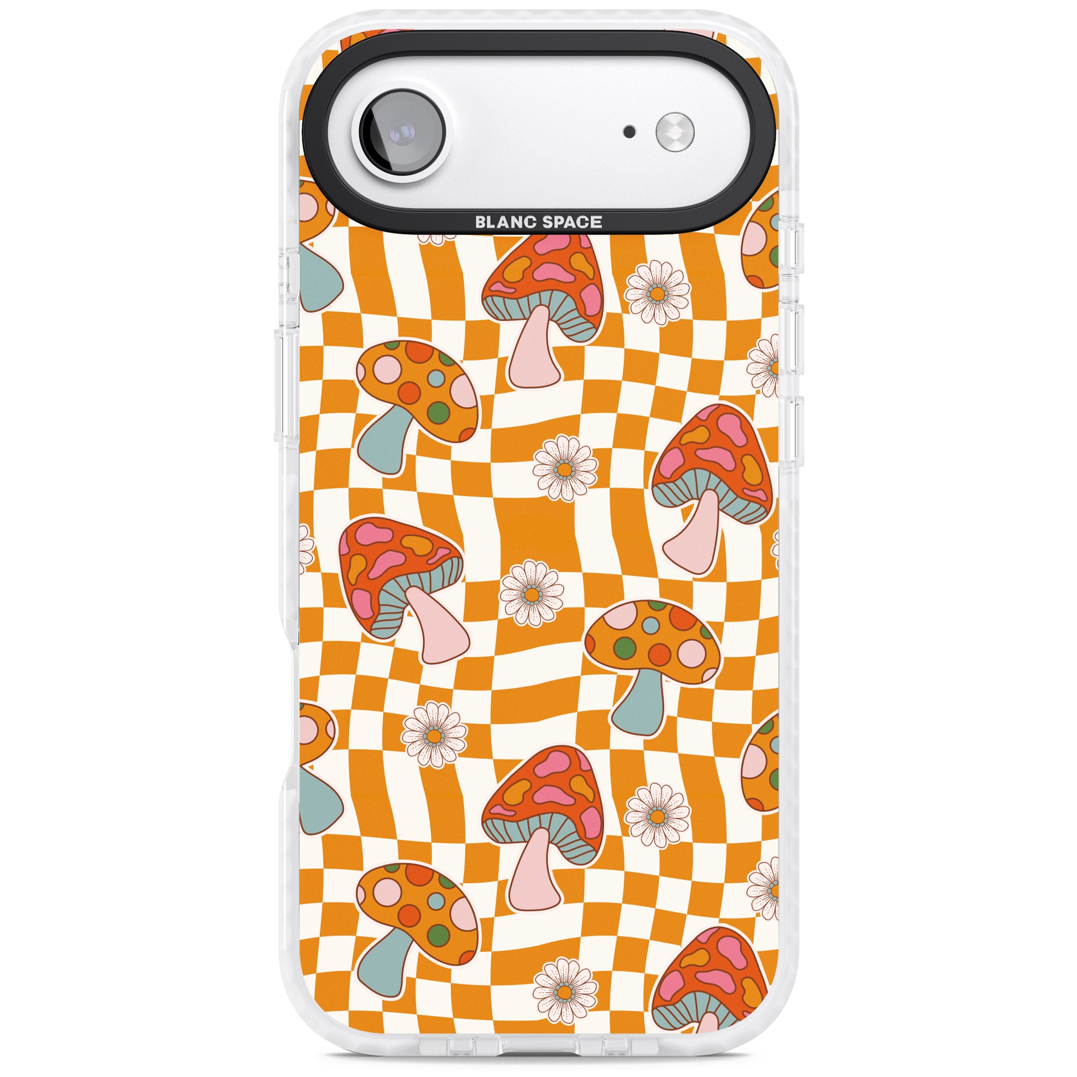 Wavy Checked Shrooms iPhone 17 Air Impact Pro Clear Phone Case