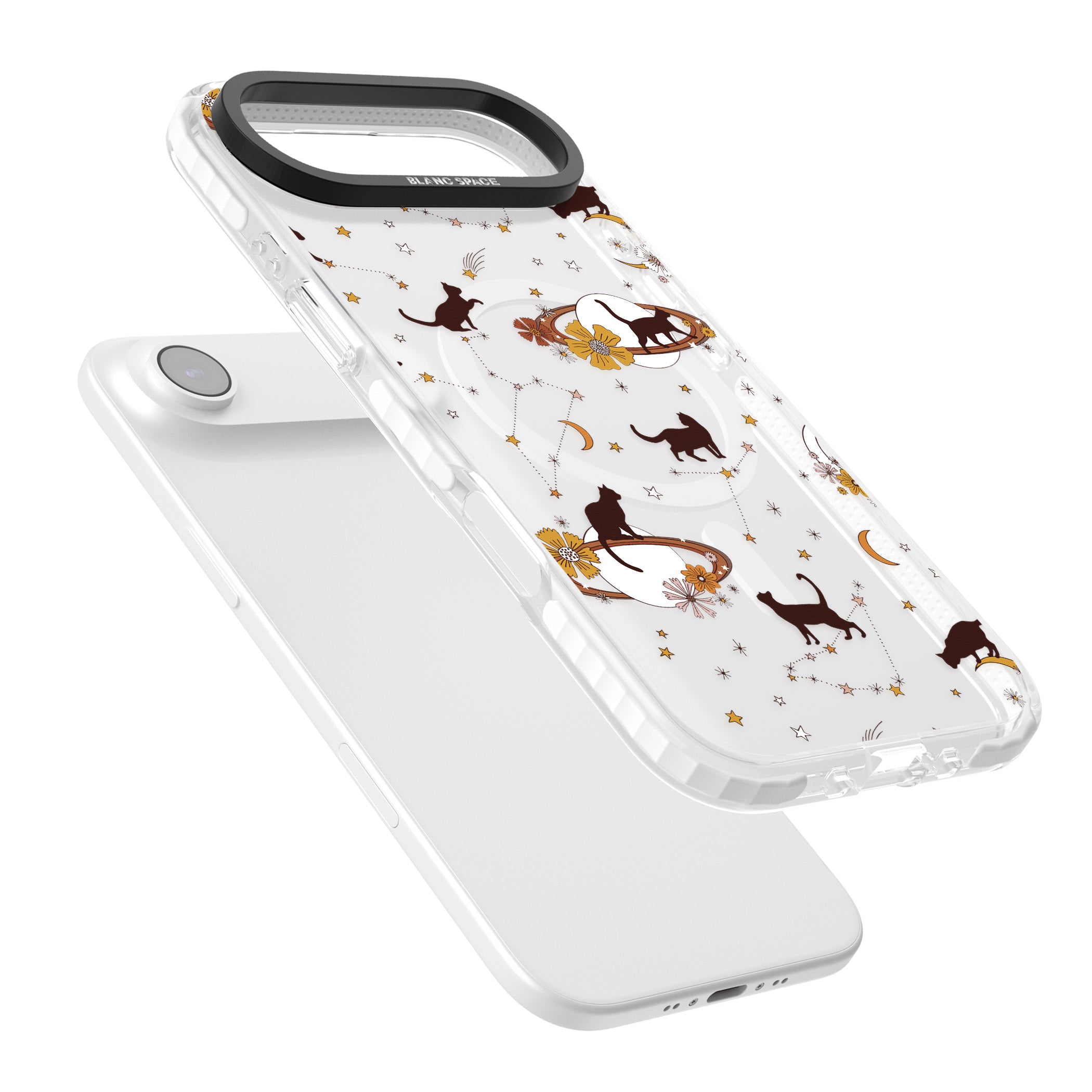 Halloween Cats And Astrology iPhone 17 Air Impact Pro Clear Phone Case Colours