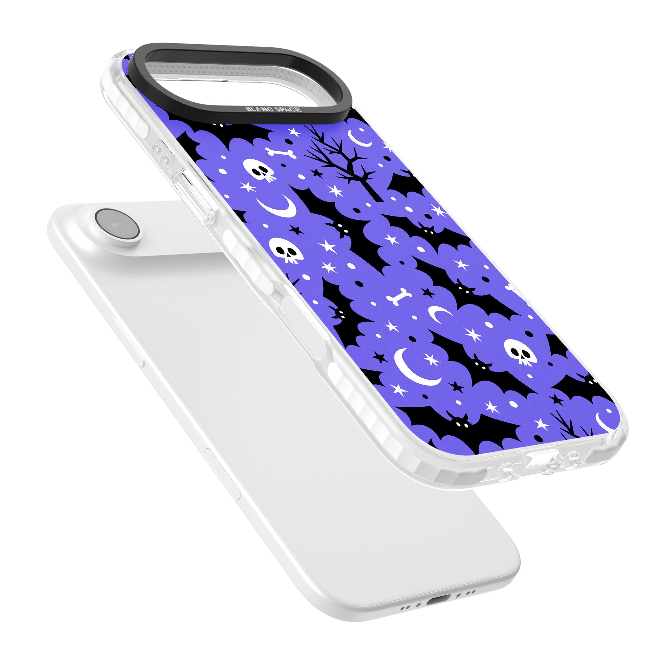 Bats N' Bones Pattern iPhone 17 Air Impact Pro Clear Phone Case Colours