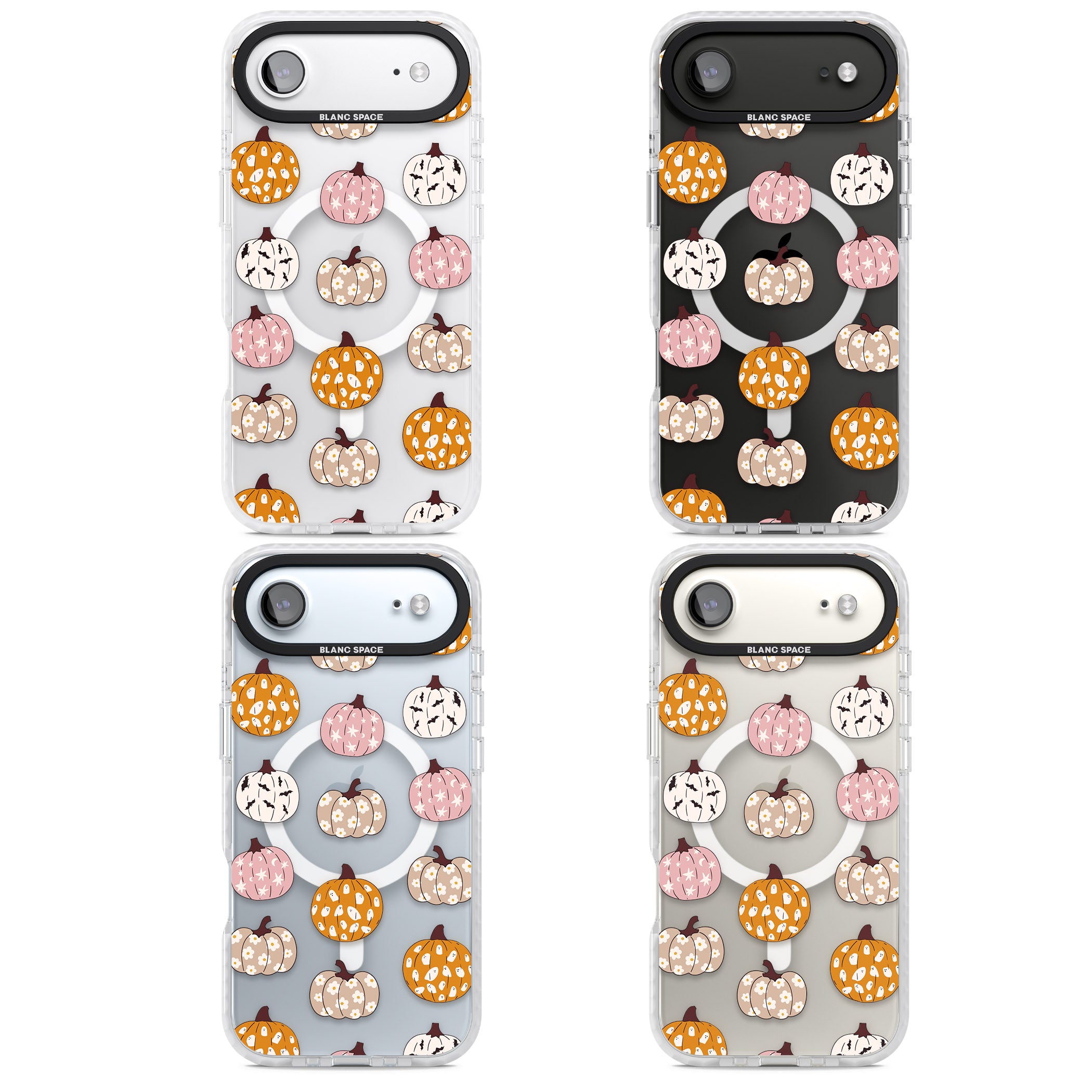 Floral Pumpkins iPhone 17 Air Impact Pro Clear Phone Case APT Impact Protection