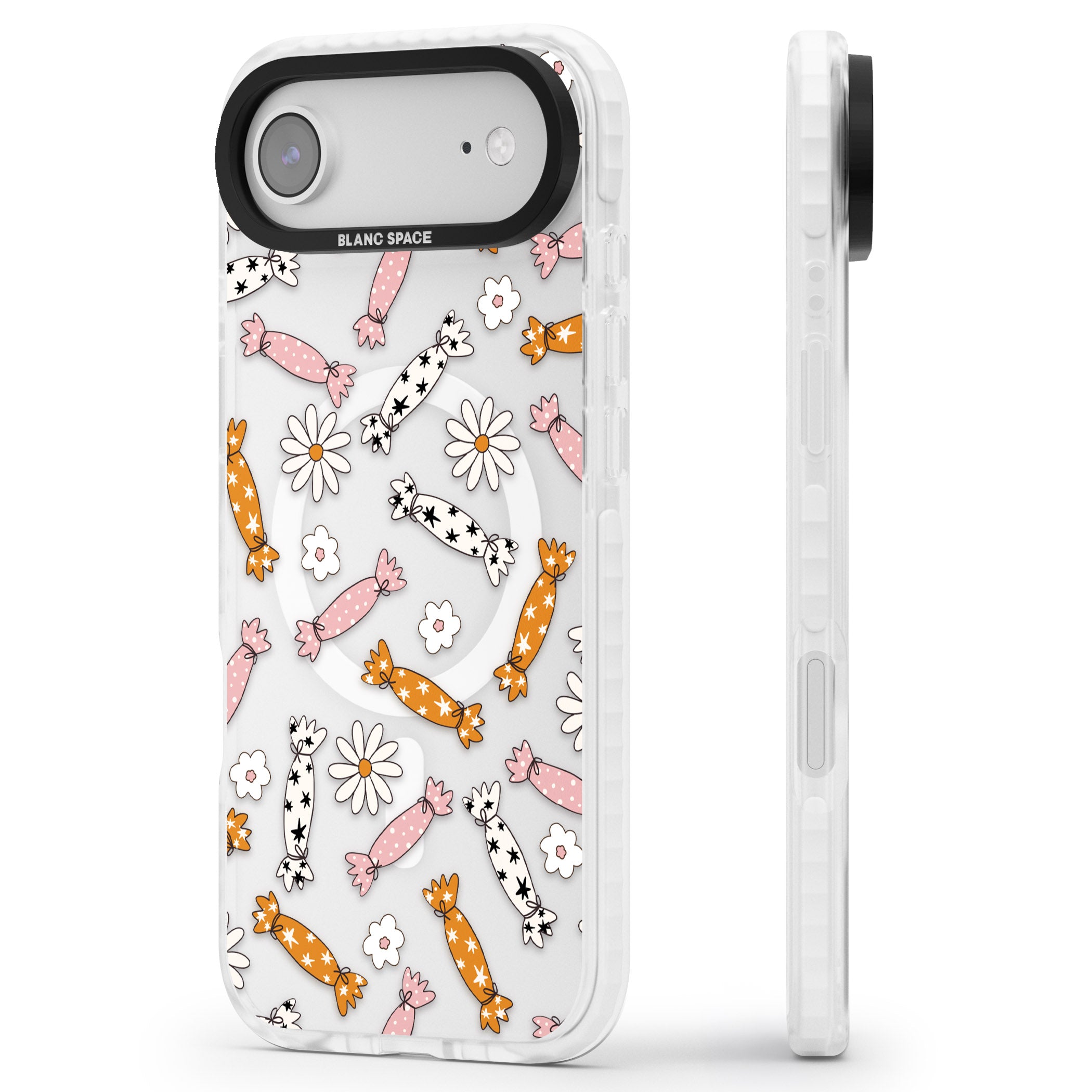 Floral Candy iPhone 17 Air Impact Pro Clear Phone Case Side Profile