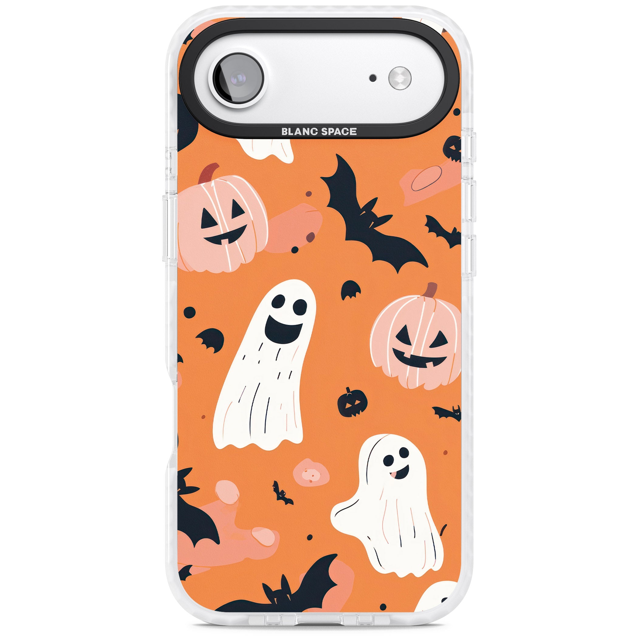 Orange Halloween Pattern iPhone 17 Air Impact Pro Clear Phone Case