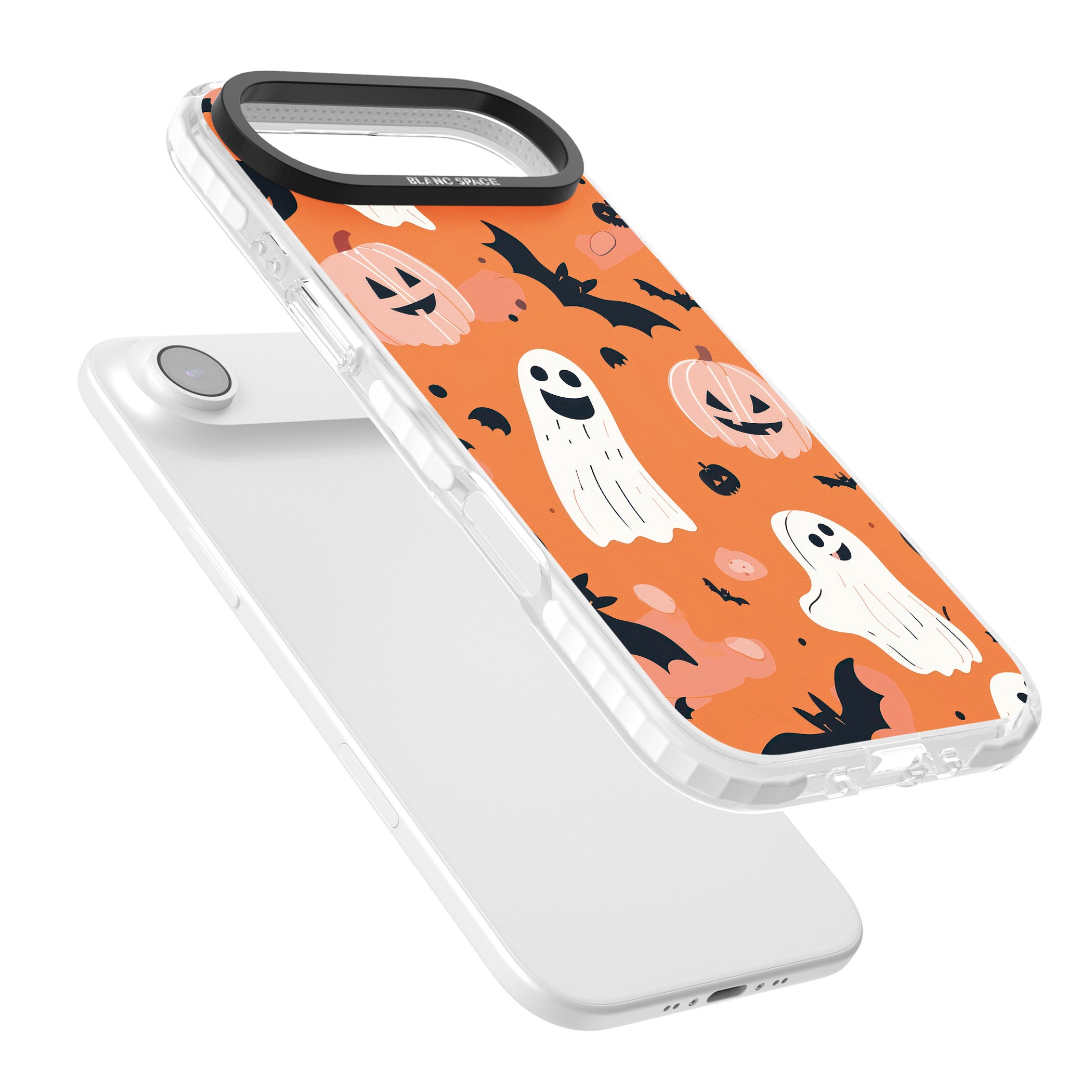 Orange Halloween Pattern iPhone 17 Air Impact Pro Clear Phone Case Colours