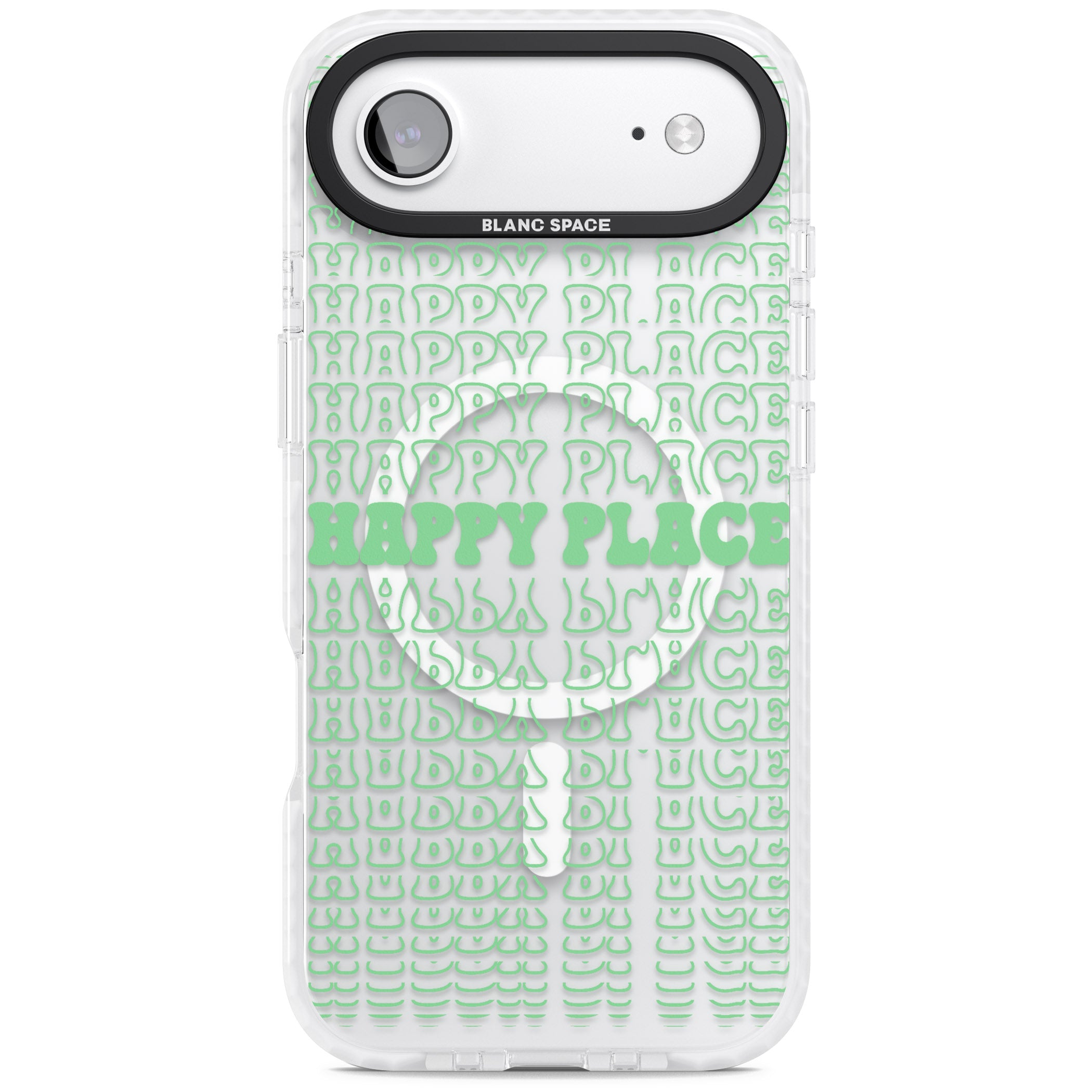 Happy Place (Green) iPhone 17 Air Impact Pro Clear Phone Case