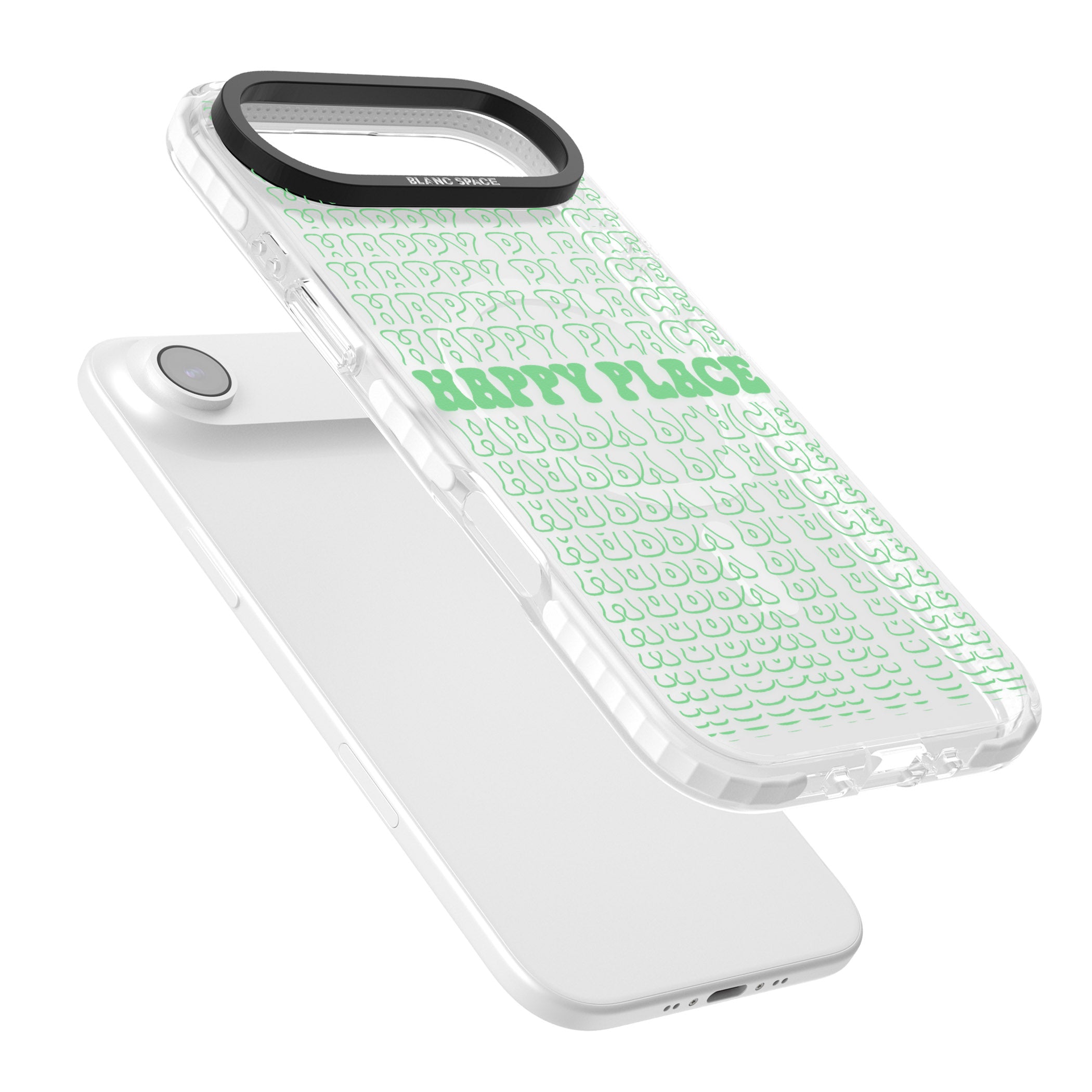 Happy Place (Green) iPhone 17 Air Impact Pro Clear Phone Case Colours