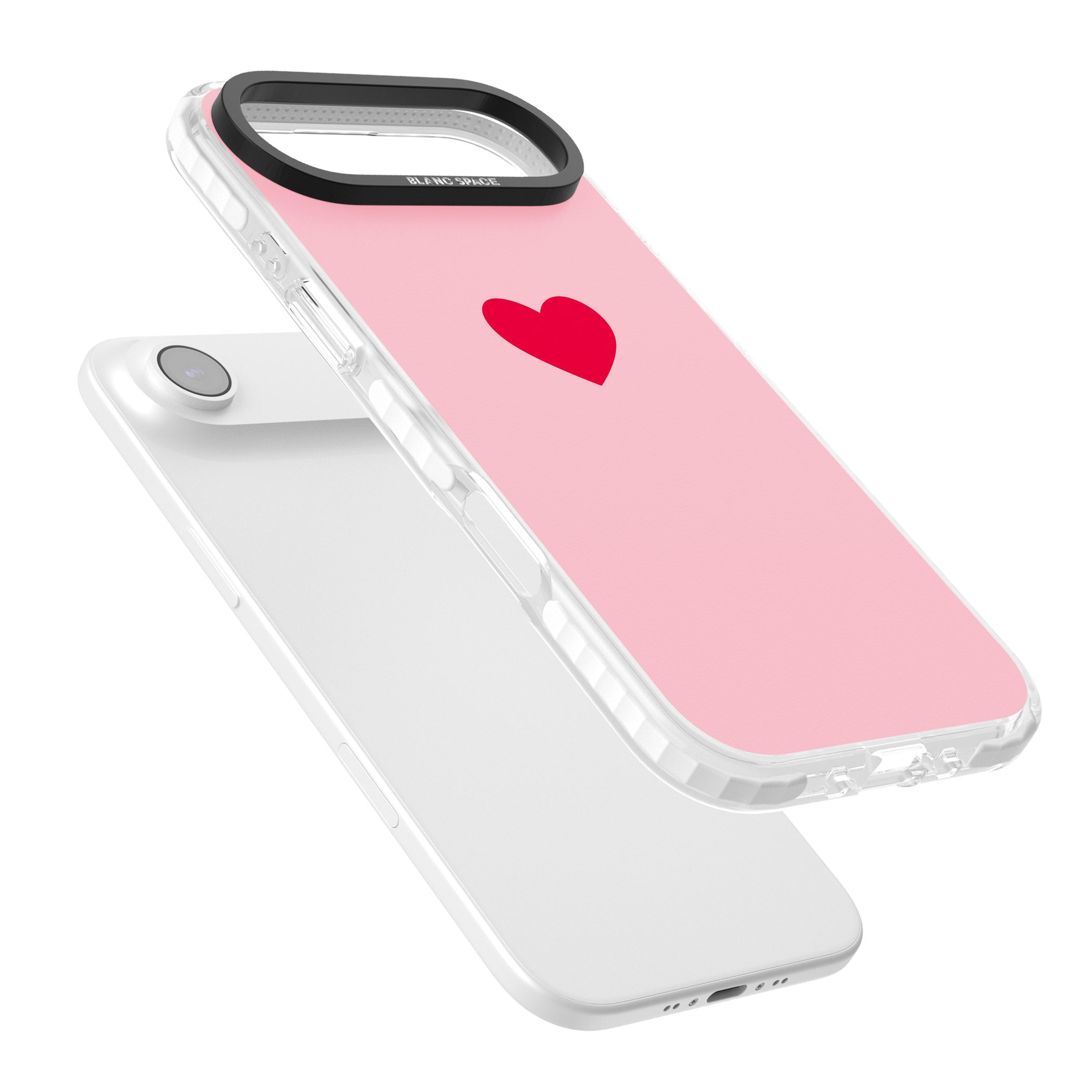 Red & Pink Heart iPhone 17 Air Impact Pro Clear Phone Case Colours