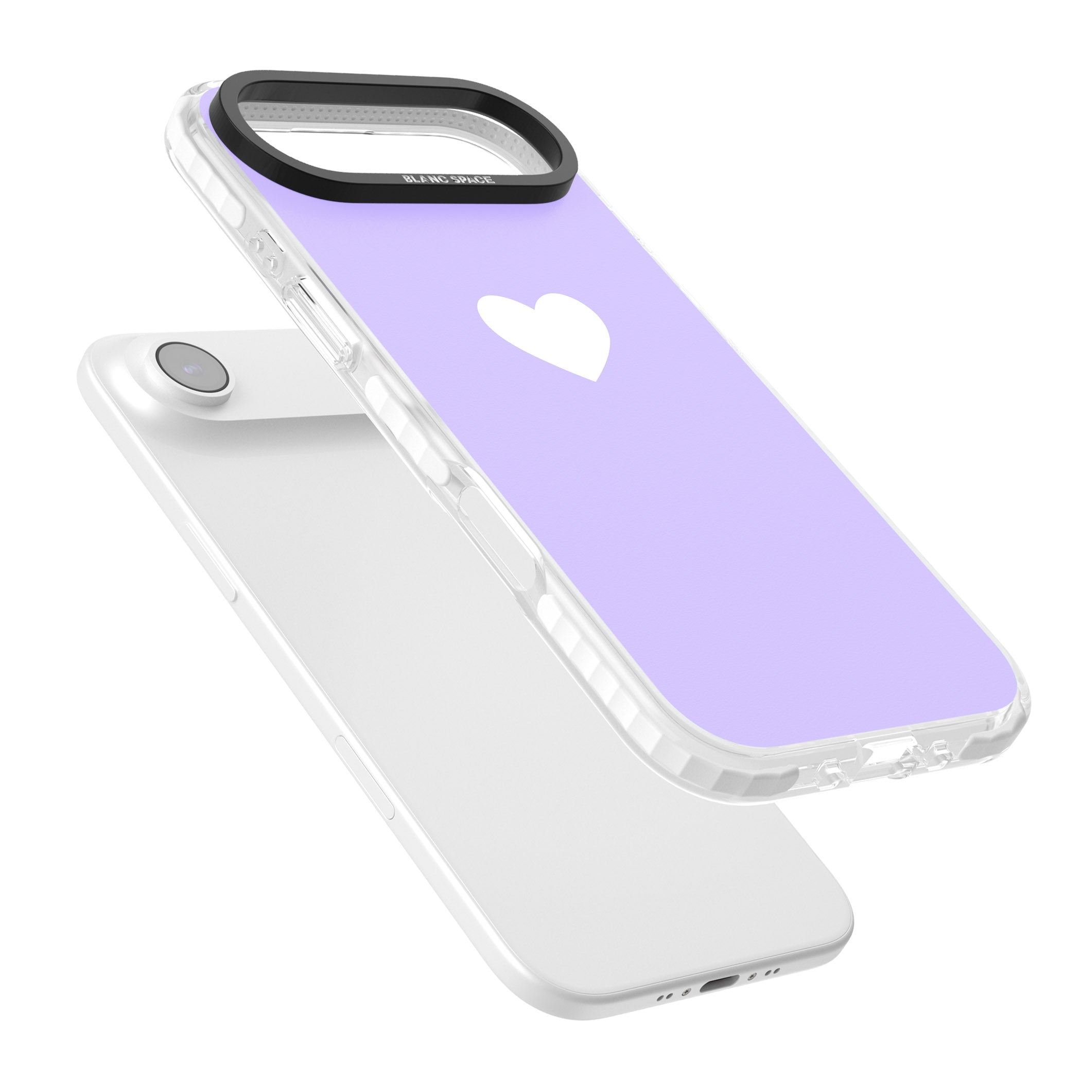 Pale Purple Heart iPhone 17 Air Impact Pro Clear Phone Case Colours