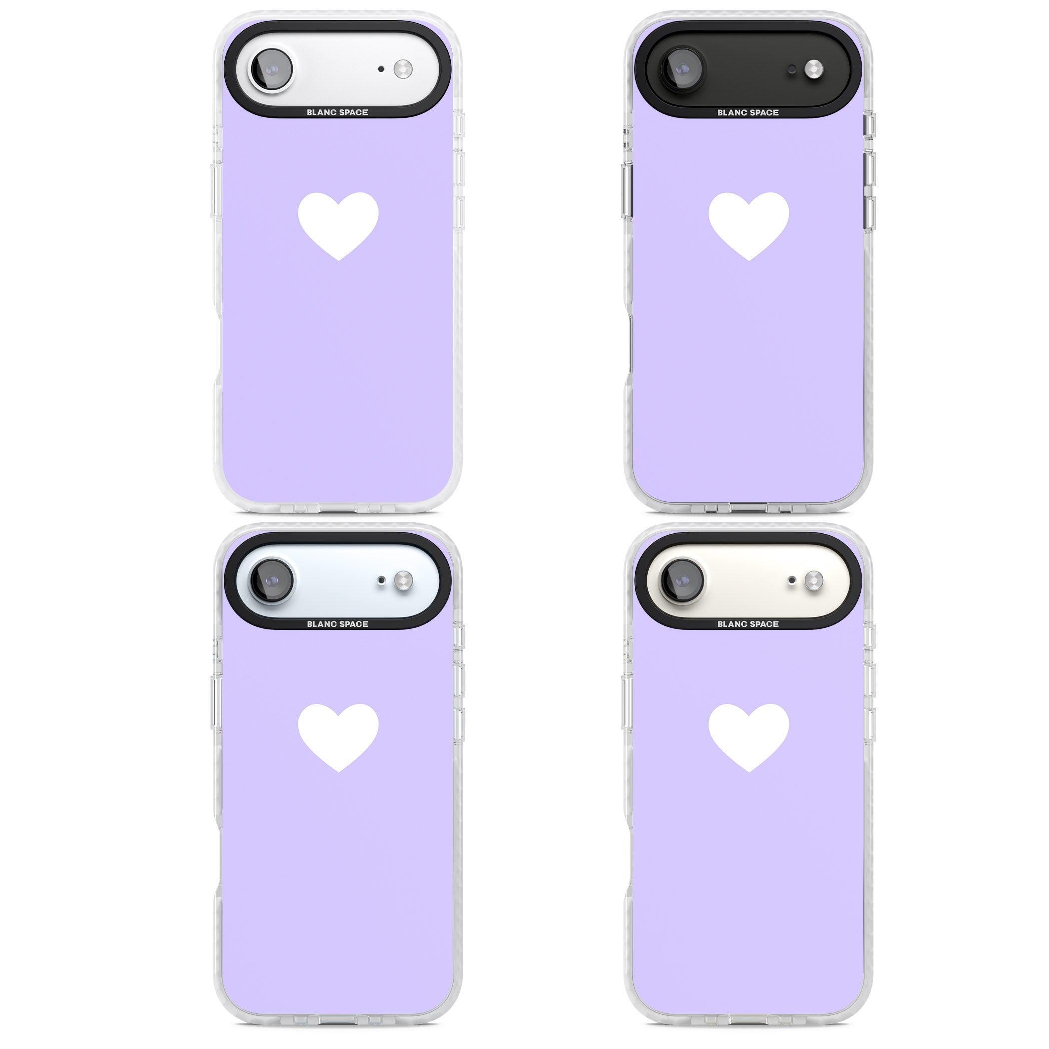 Pale Purple Heart iPhone 17 Air Impact Pro Clear Phone Case APT Impact Protection