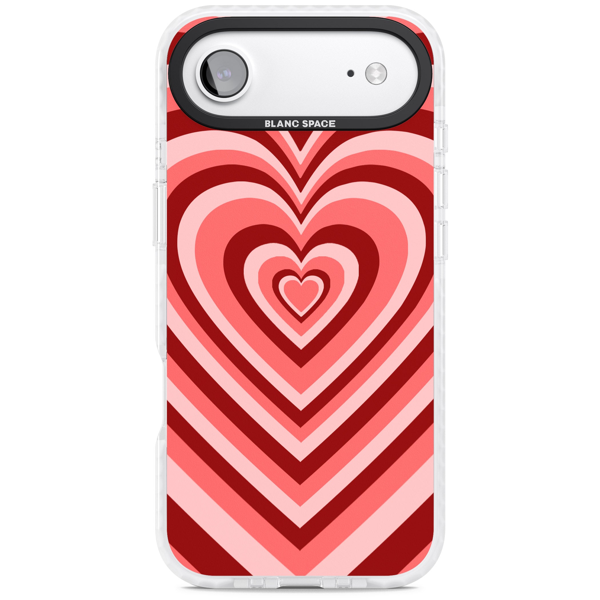 Red Heart Illusion iPhone 17 Air Impact Pro Clear Phone Case