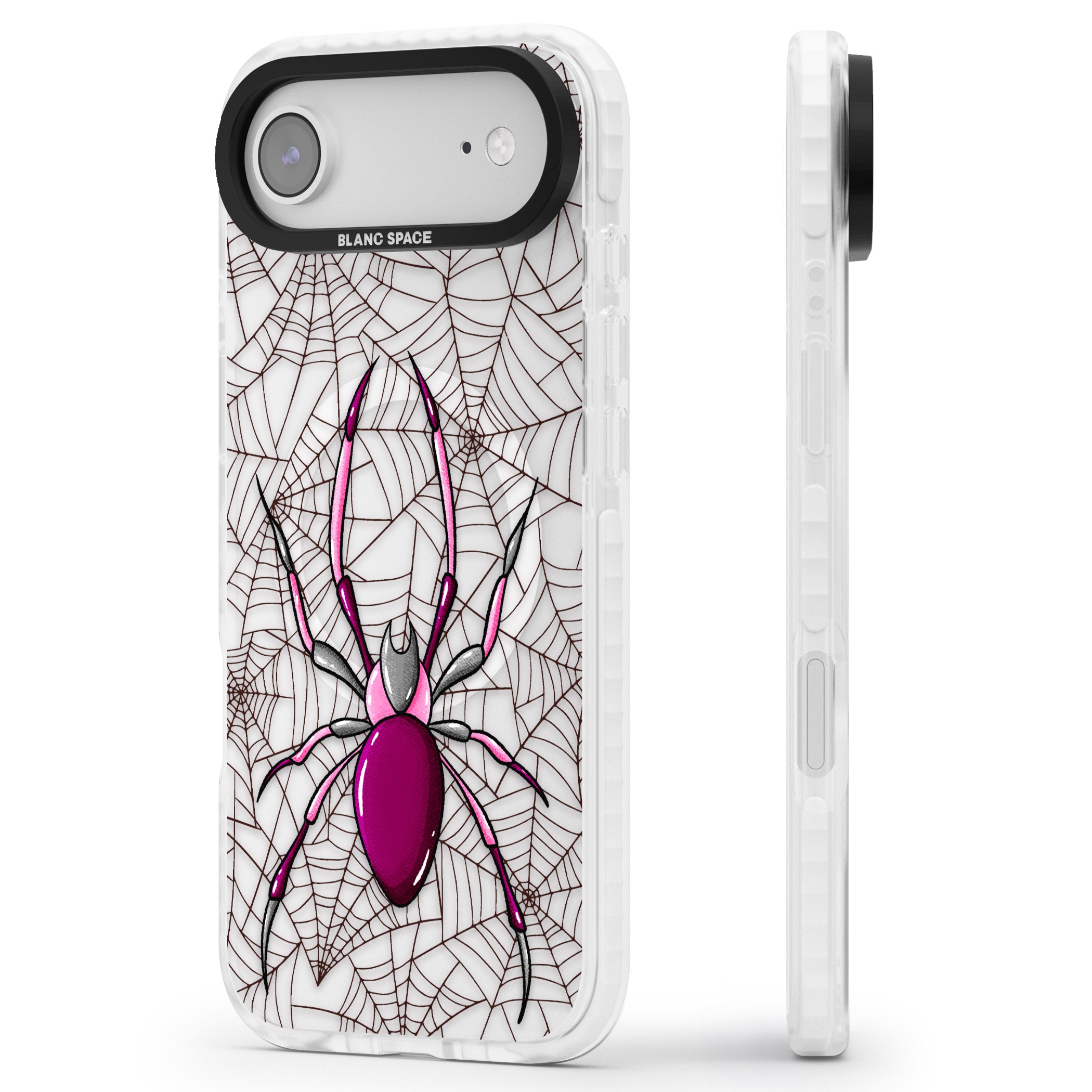 Arachnophobia iPhone 17 Air Impact Pro Clear Phone Case Side Profile