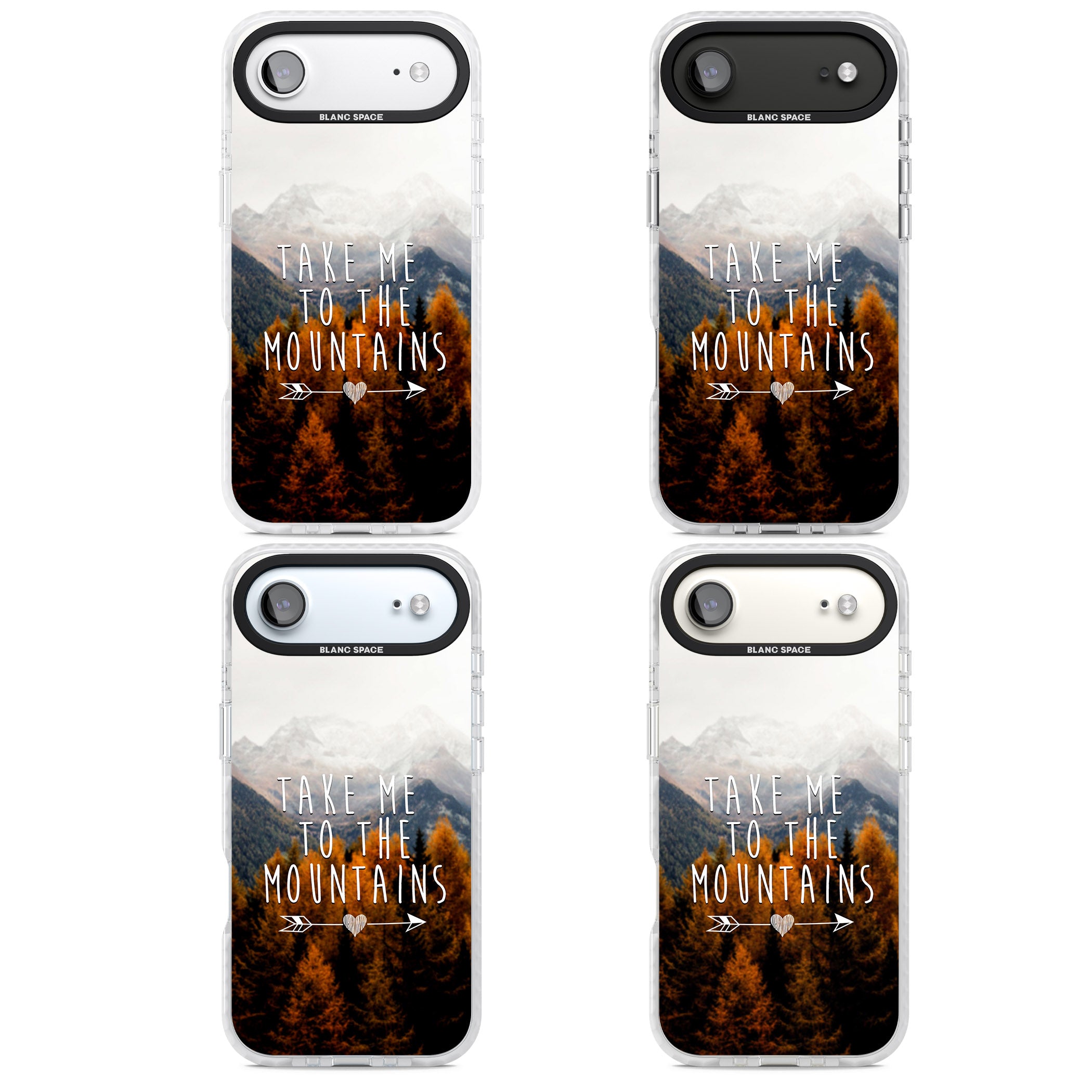 Take Me Mountains Quote iPhone 17 Air Impact Pro Clear Phone Case APT Impact Protection