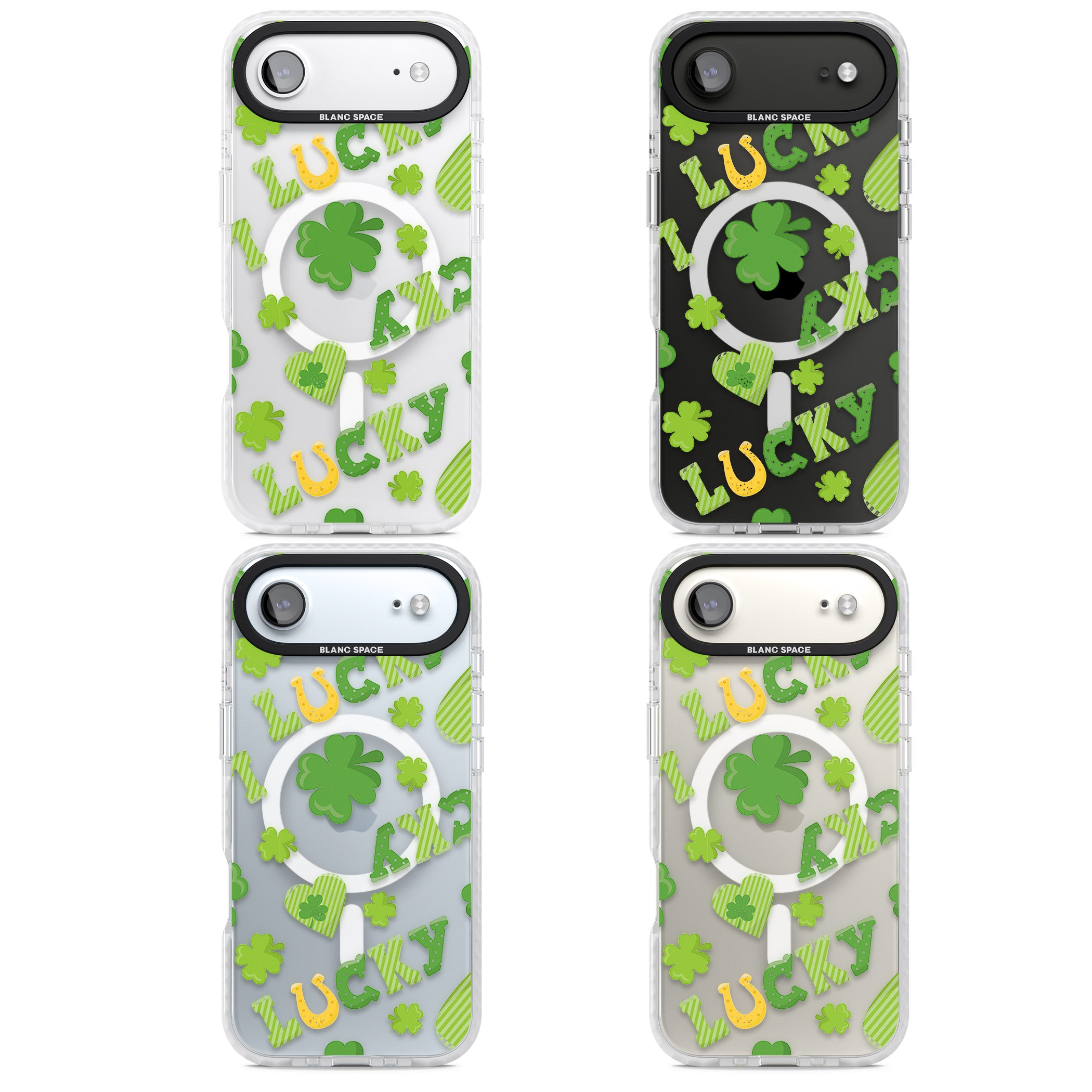Lucky Irish Clover iPhone 17 Air Impact Pro Clear Phone Case APT Impact Protection