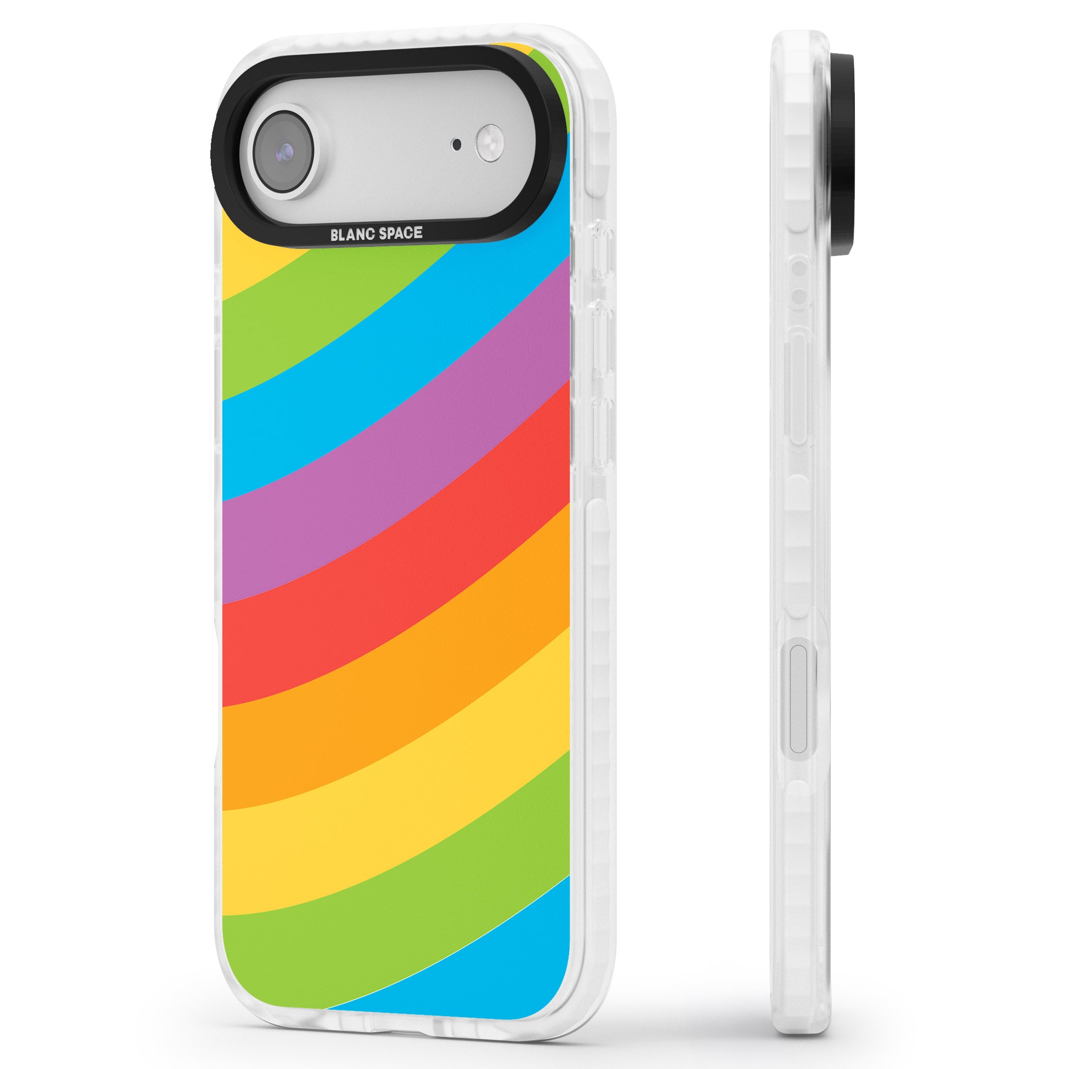 Lucky Rainbow iPhone 17 Air Impact Pro Clear Phone Case Side Profile