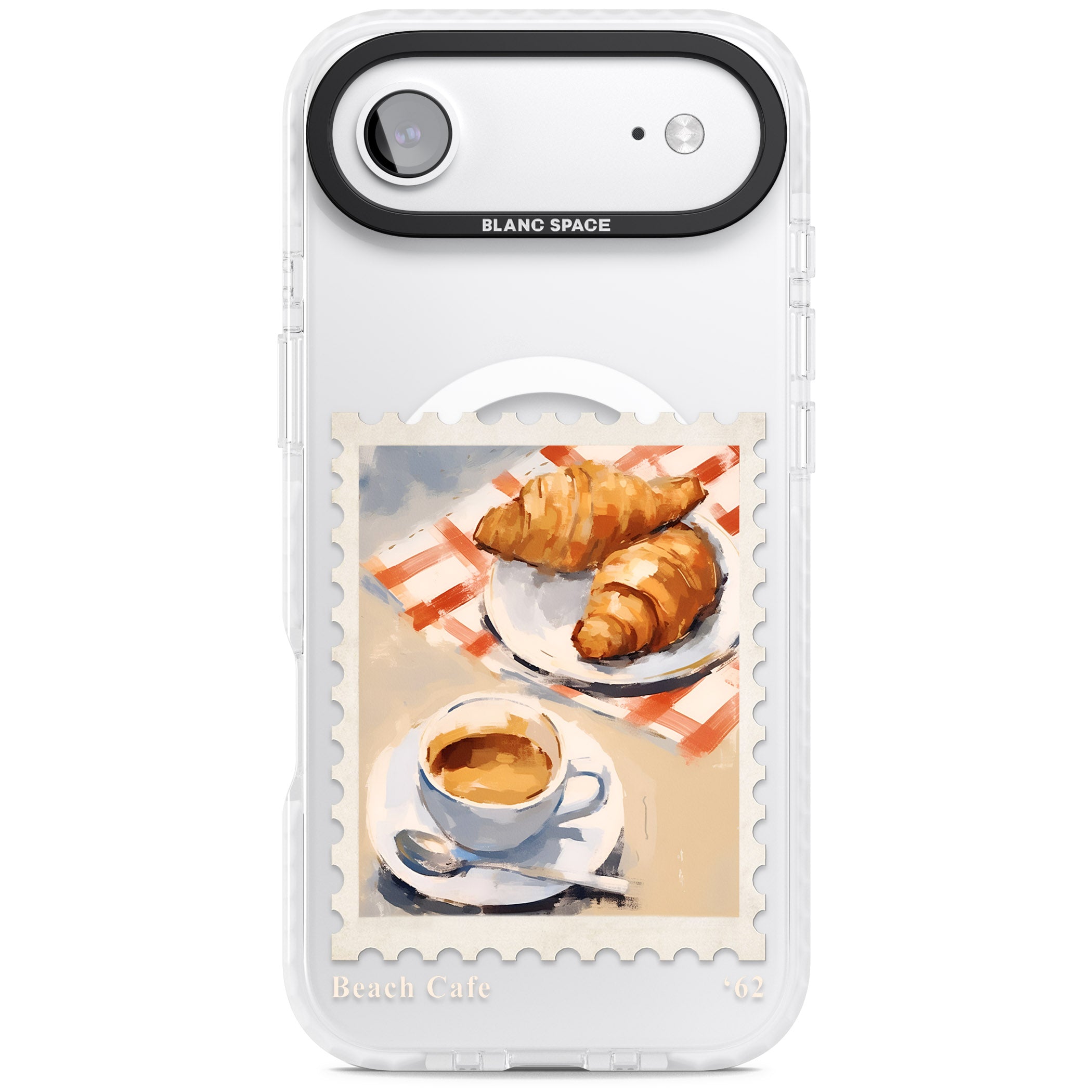 Cafe Stamp iPhone 17 Air Impact Pro Clear Phone Case